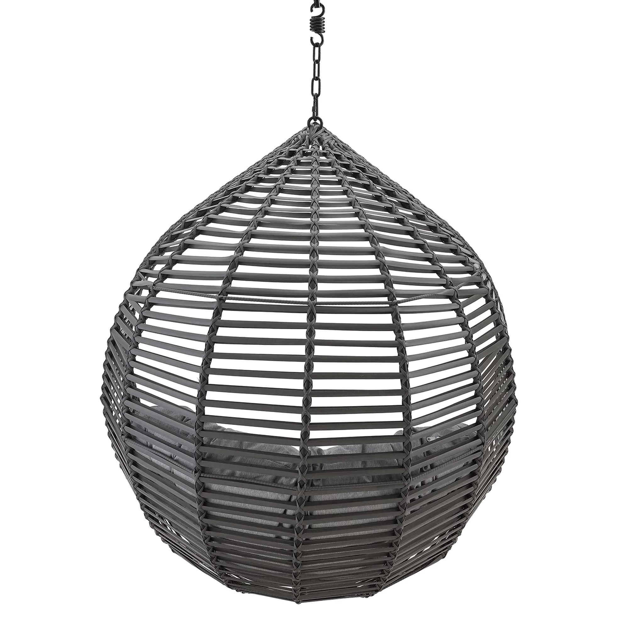 Outdoor Teardrop Rattan Hanging Swing Chair for Patio, Yard, Porch and Garden Seating - Image 12