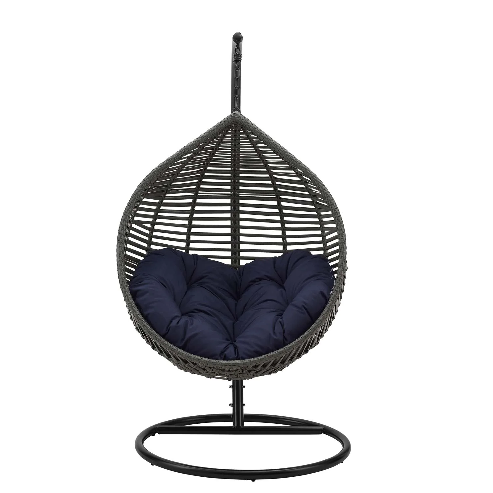 Outdoor Teardrop Rattan Hanging Swing Chair for Patio, Yard, Porch and Garden Seating - Image 17
