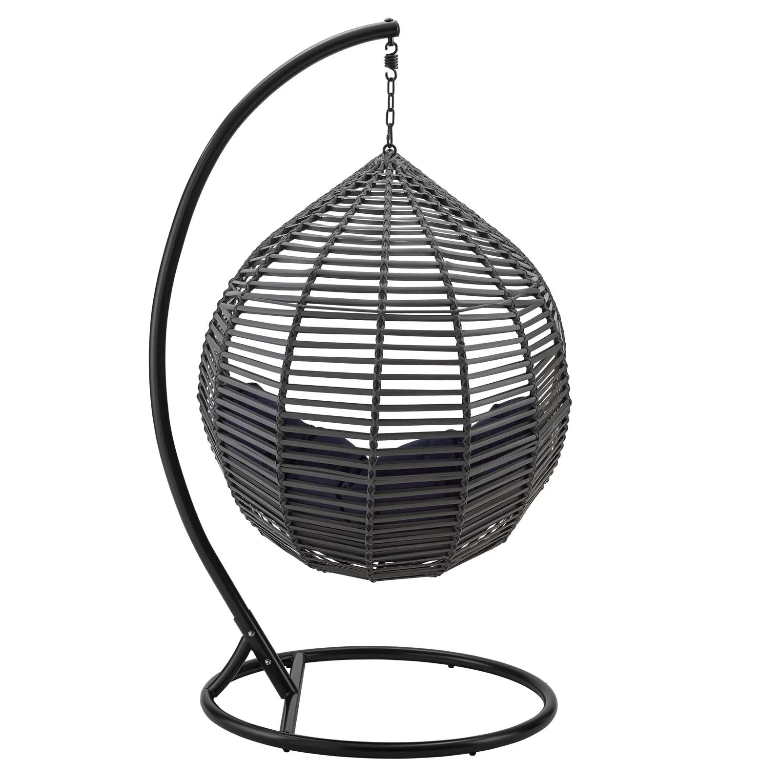 Outdoor Teardrop Rattan Hanging Swing Chair for Patio, Yard, Porch and Garden Seating - Image 18