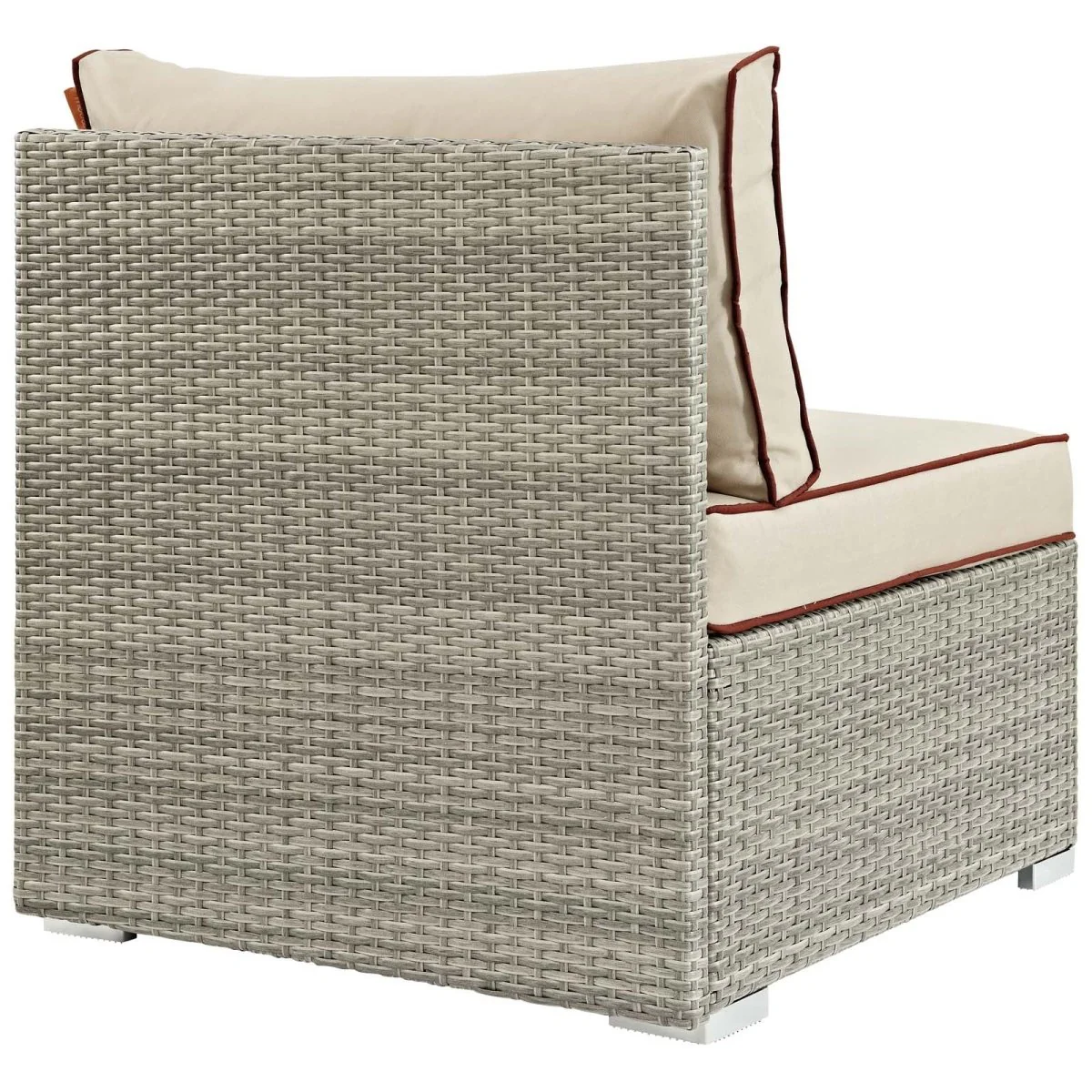 Outdoor Wicker Armless Chair for Patio, Deck and Garden Seating - Weather-Resistant - Image 3