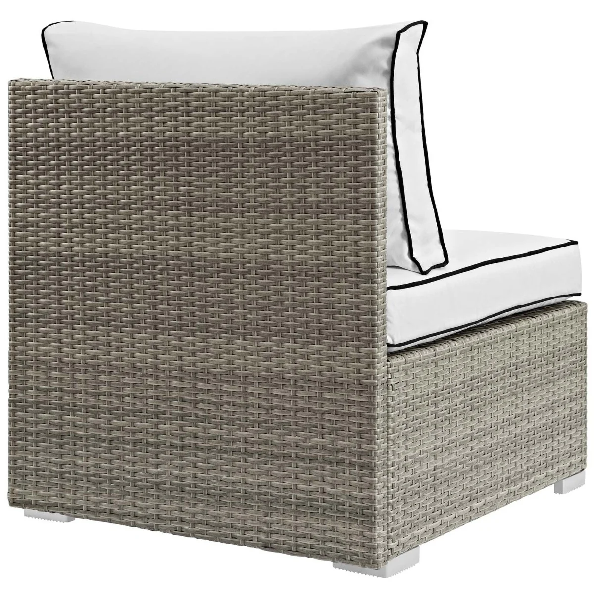 Outdoor Wicker Armless Chair for Patio, Deck and Garden Seating - Weather-Resistant - Image 7