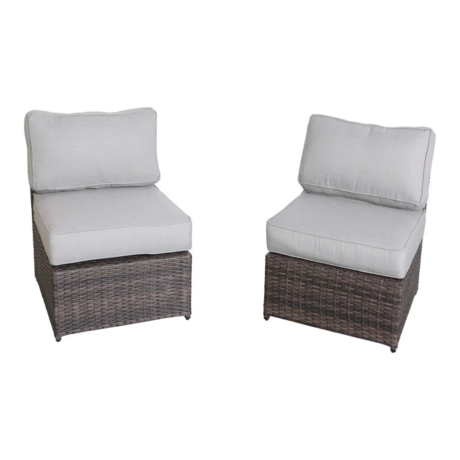 Outdoor Wicker Sectional With Weather Resistant Cushions And Table - Image 42