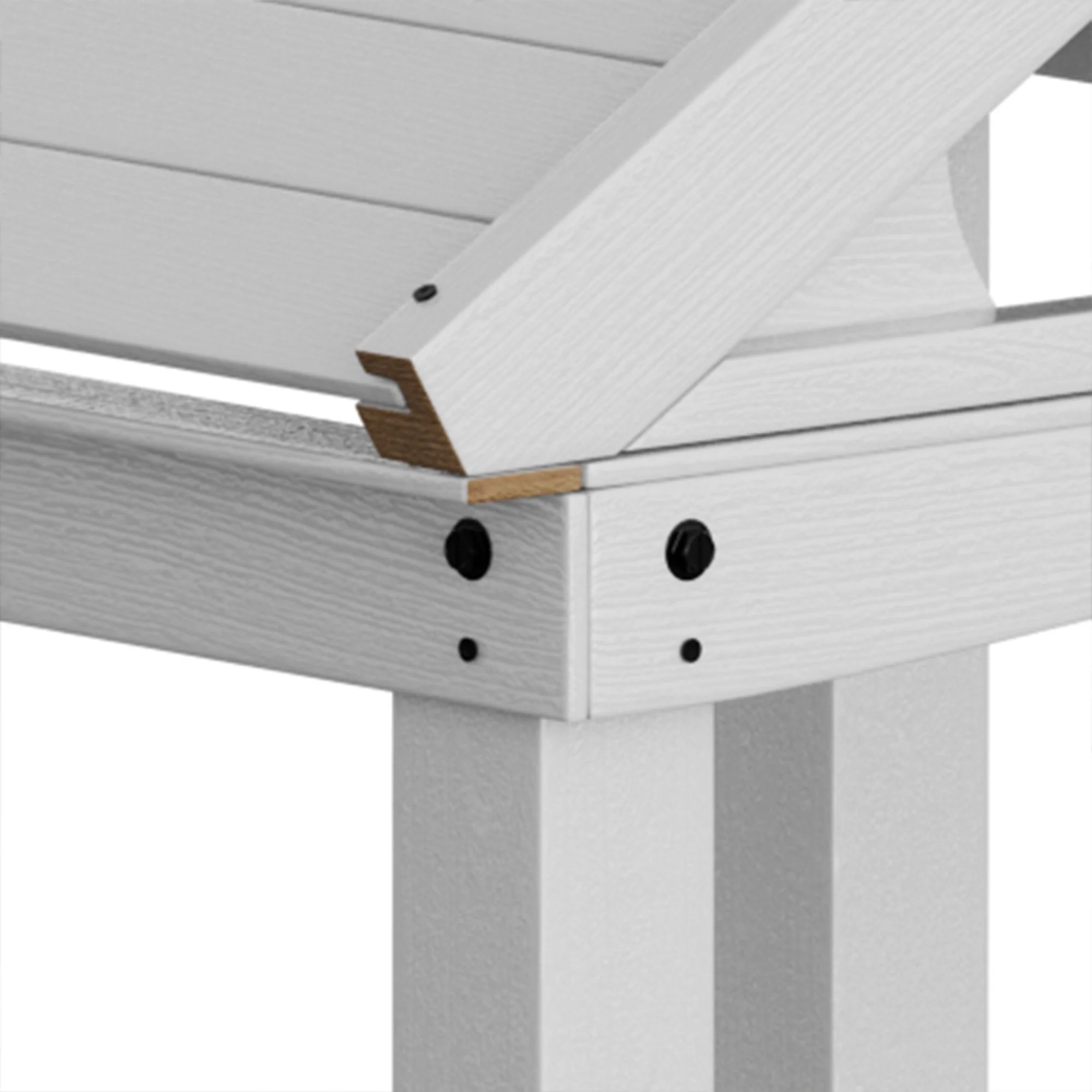 Outdoor Wooden Playhouse With Bench And Door - White - Image 5