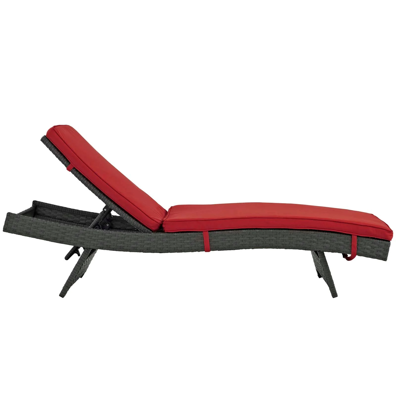 Outdoor Woven Chaise Lounge - Premium Patio & Poolside Reclining Lounger for Garden - Image 2