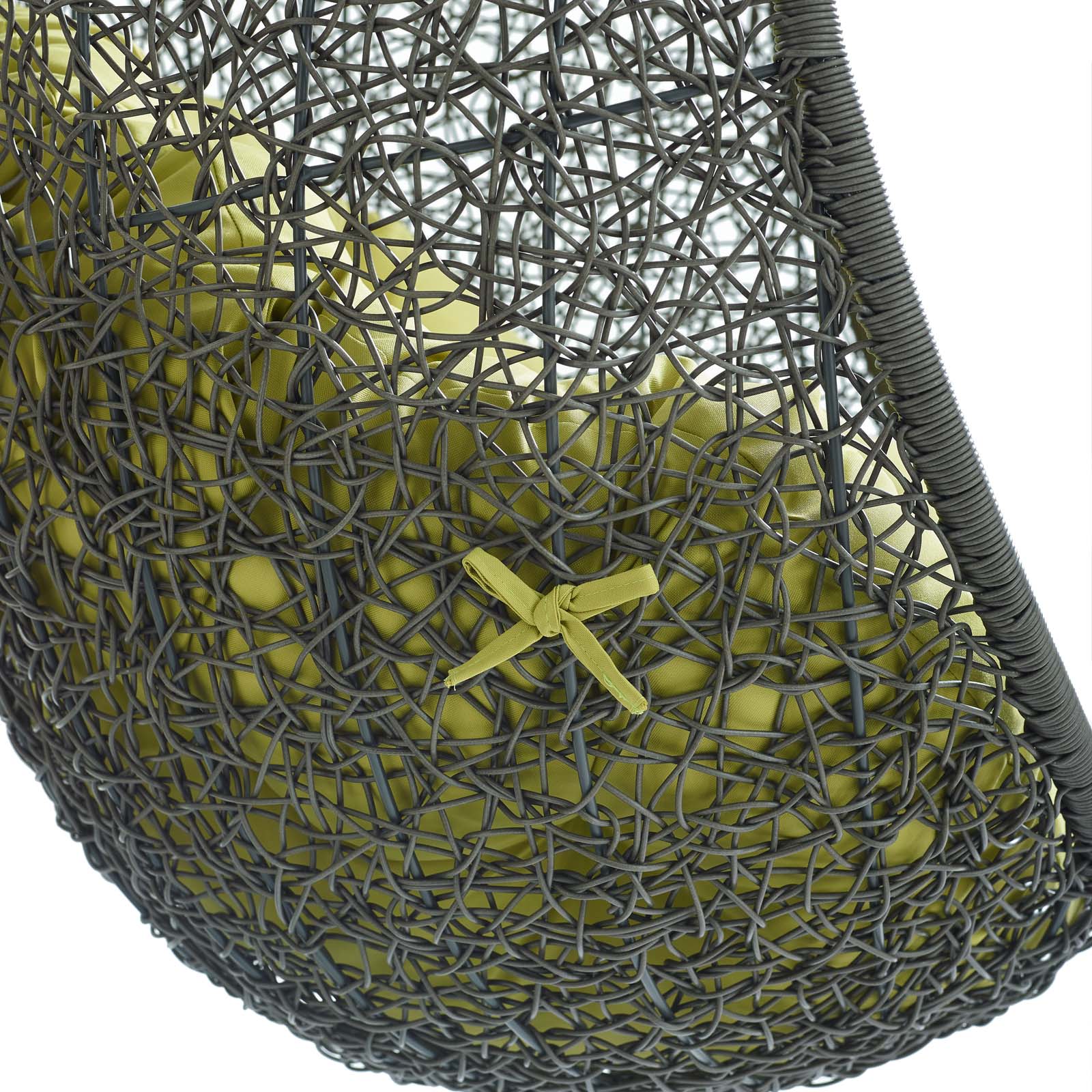 Outdoor Woven Hanging Swing Chair with Stand for Patio and Garden Seating - Image 102