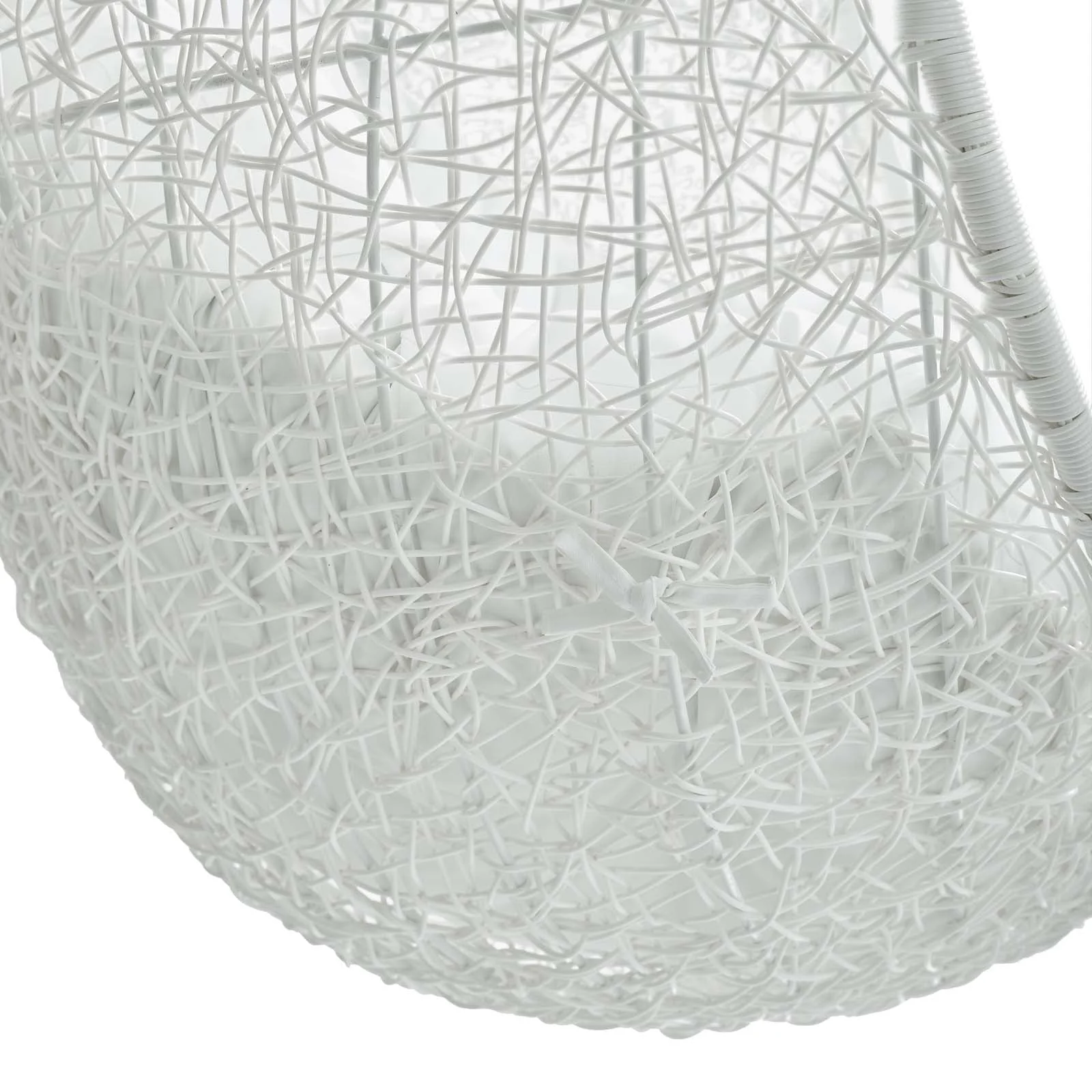 Outdoor Woven Hanging Swing Chair with Stand for Patio and Garden Seating - Image 7