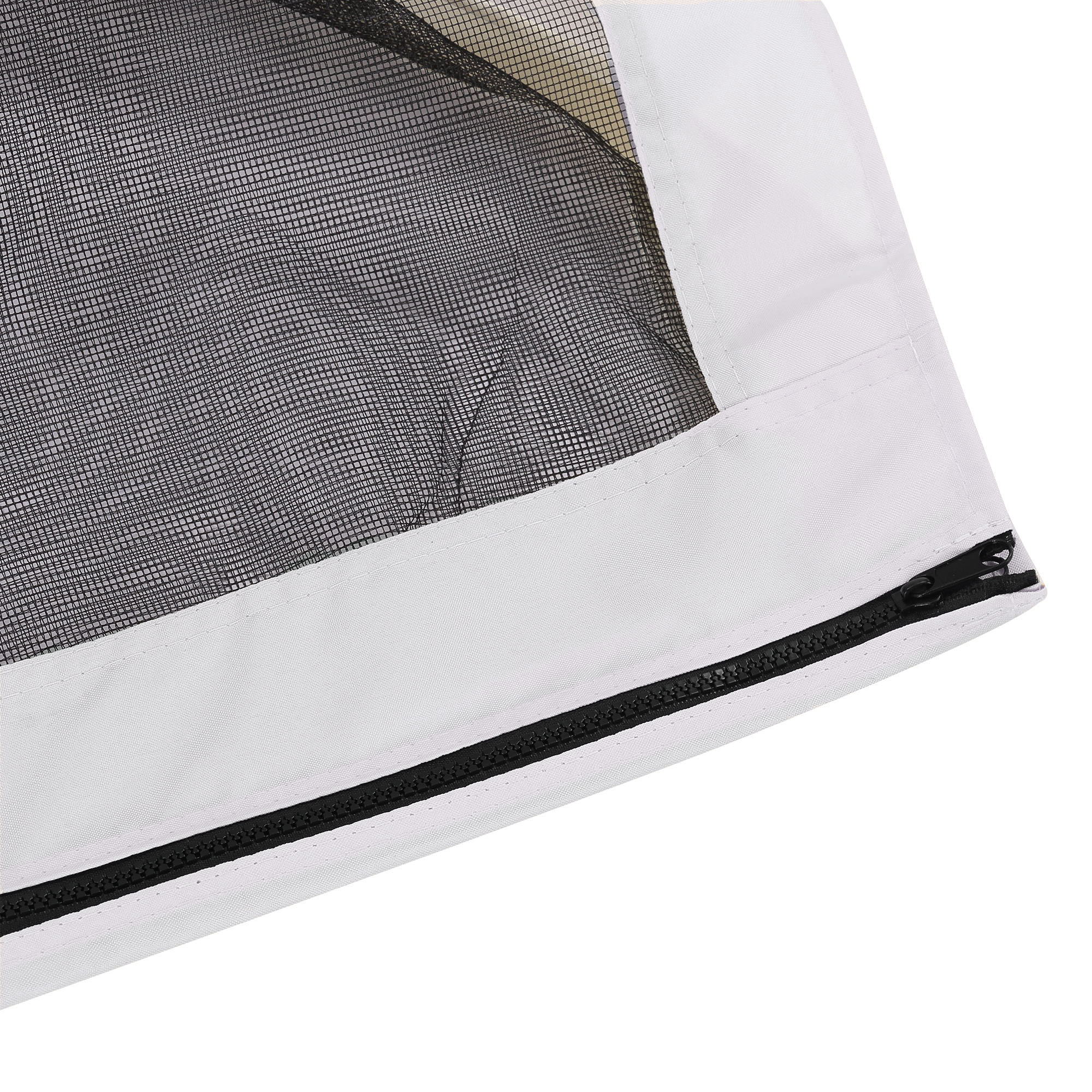 Outsunny - 10' x 13' Replacement Mesh Sidewall Netting For Patio Gazebos And Canopy Tents With Zippers (Sidewall Only) - White - Image 8