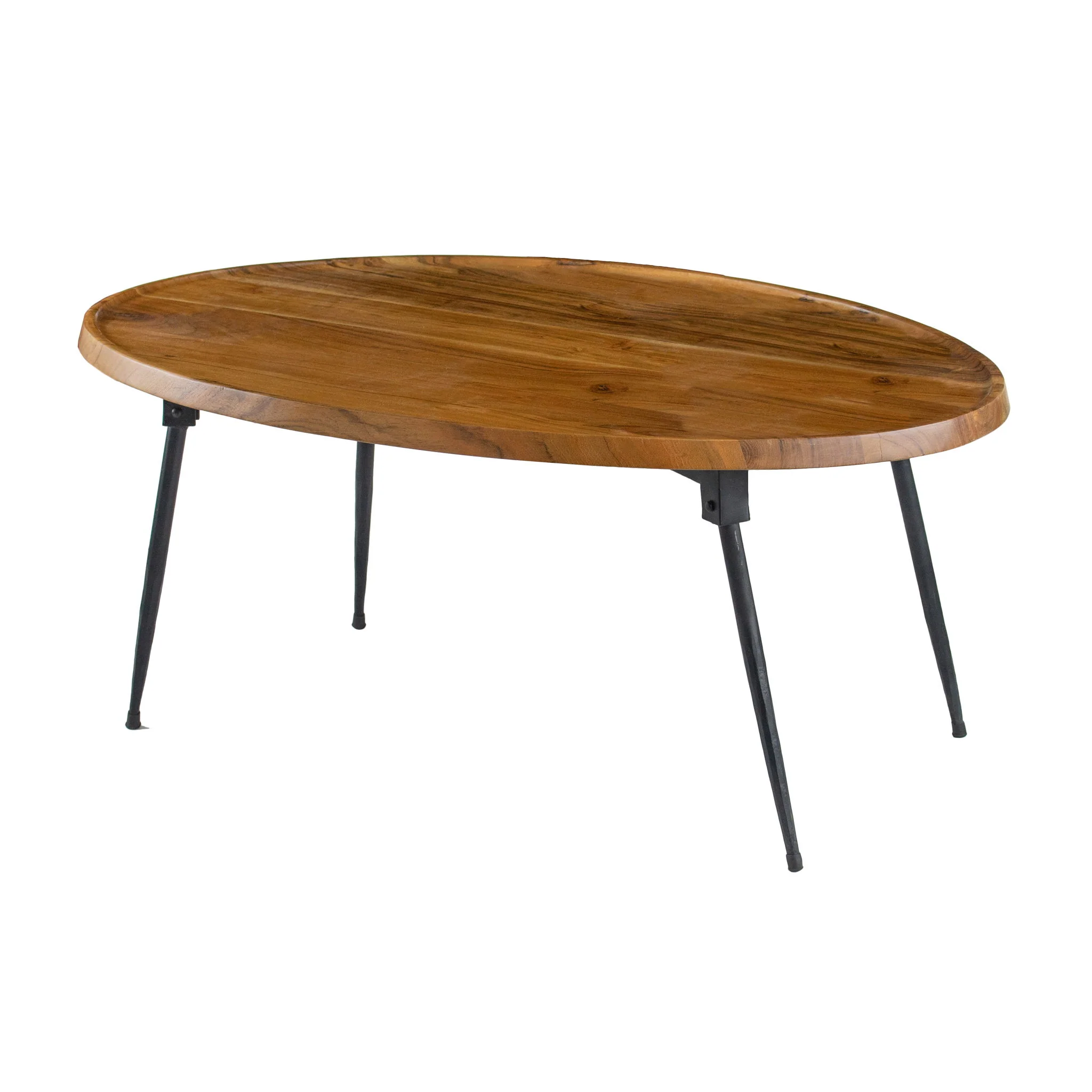 Oval Coffee Table - Brown - Image 3