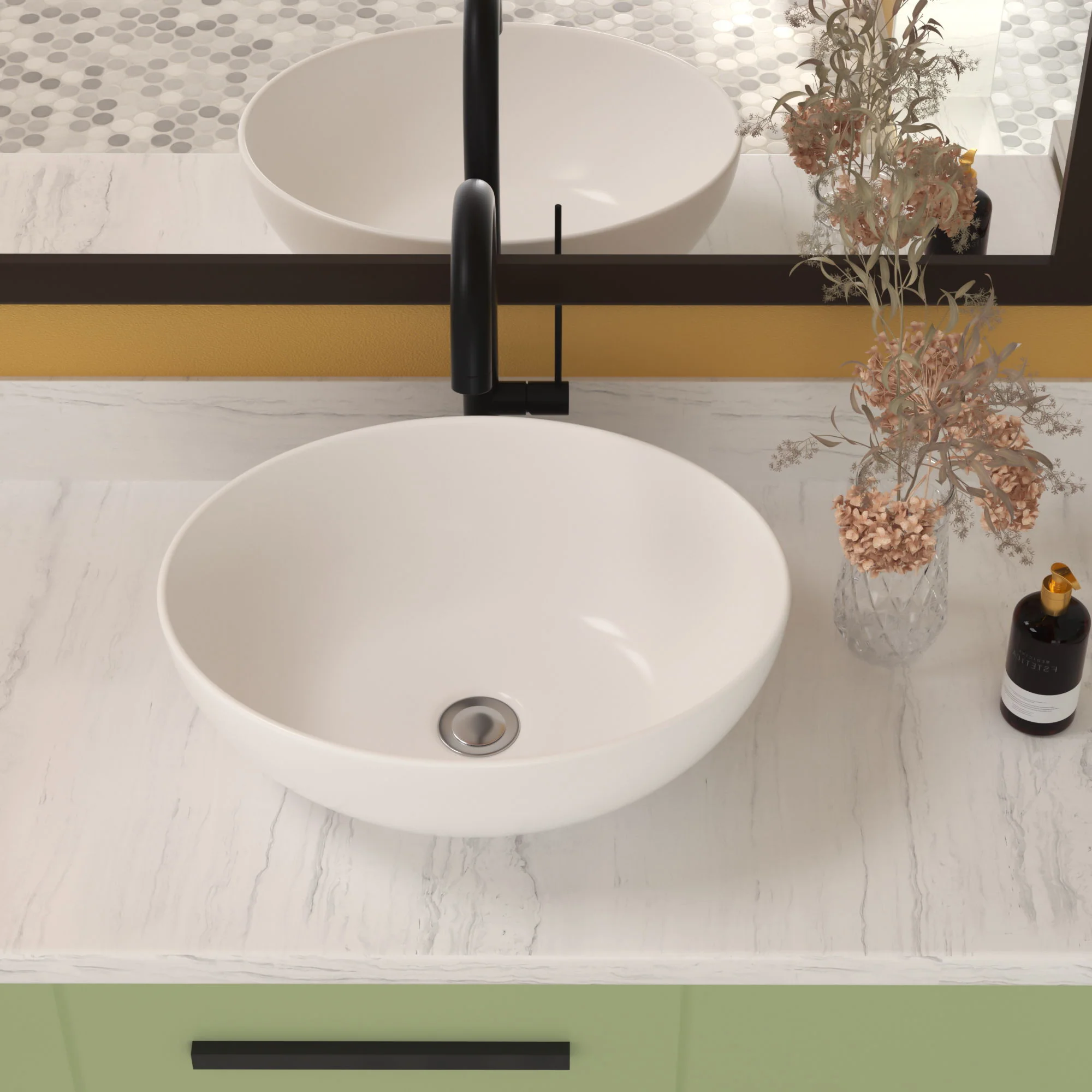 Oval Vessel Bathroom Sink - White - Image 9