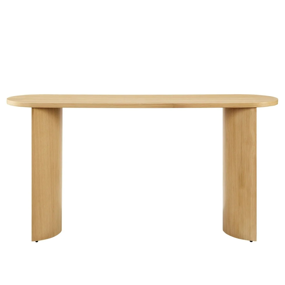 Oval Wood Console Table with Arched Legs – 60 Inch - Image 6