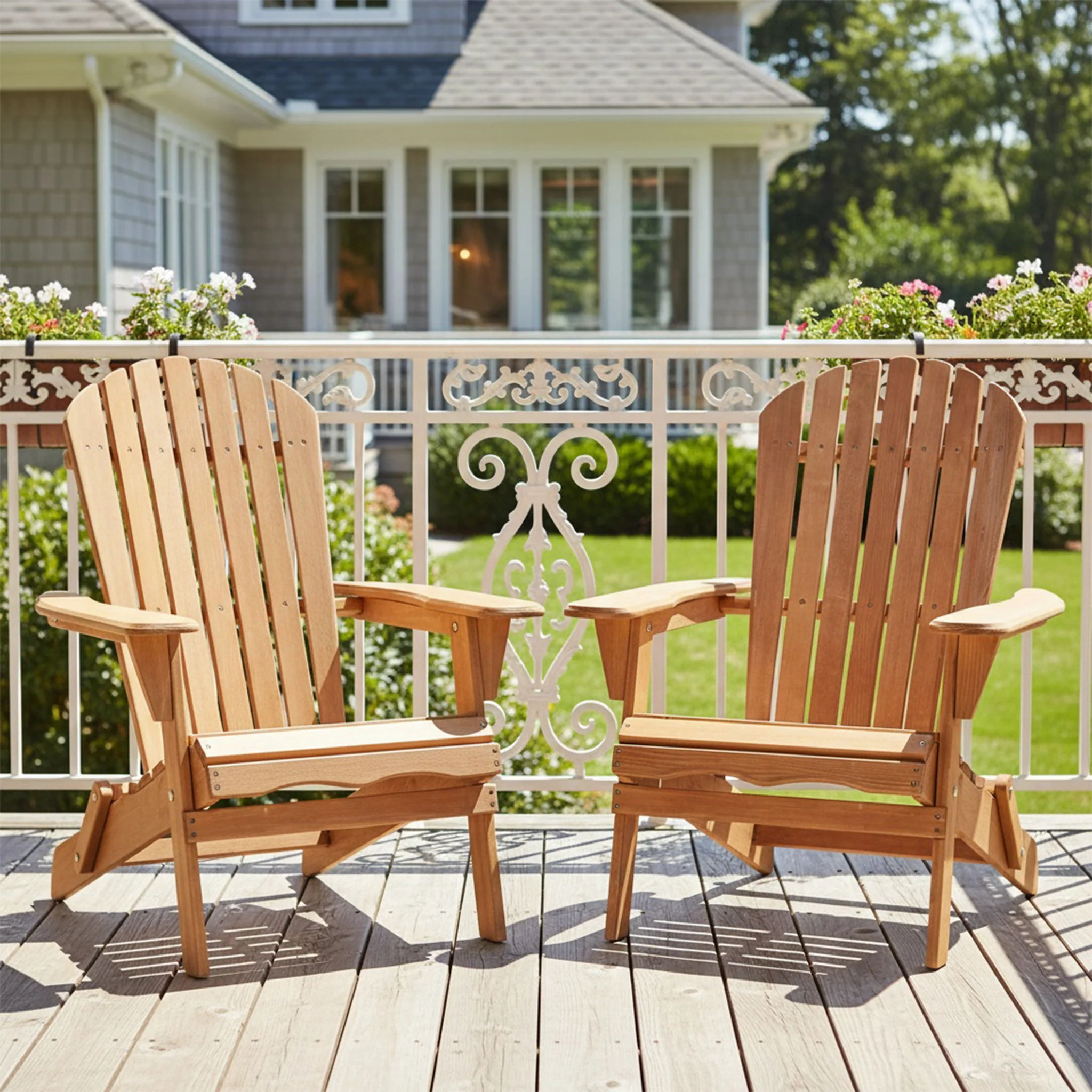 Oversize Outdoor Folding Adirondack Chair, Patio Chair For Garden - Image 10