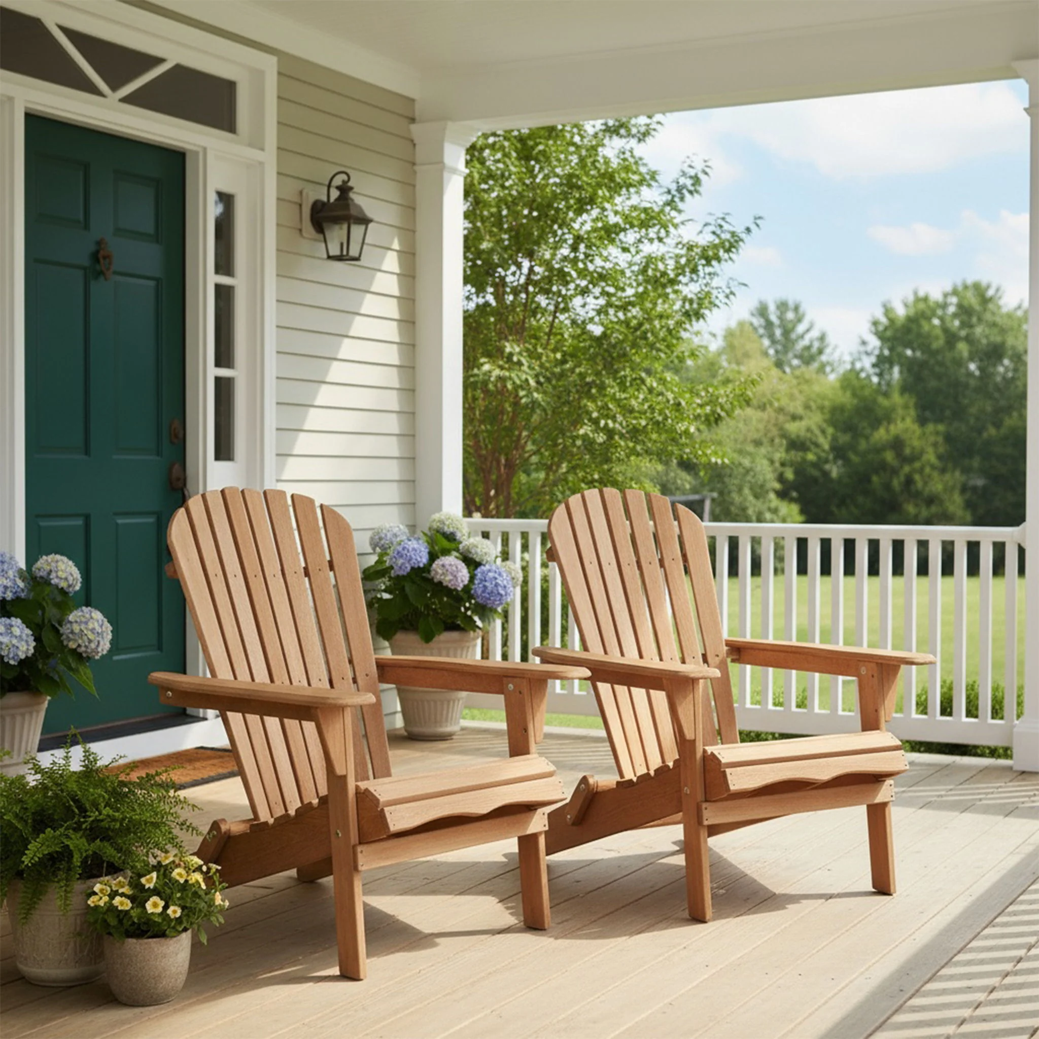 Oversize Outdoor Folding Adirondack Chair, Patio Chair For Garden - Image 30
