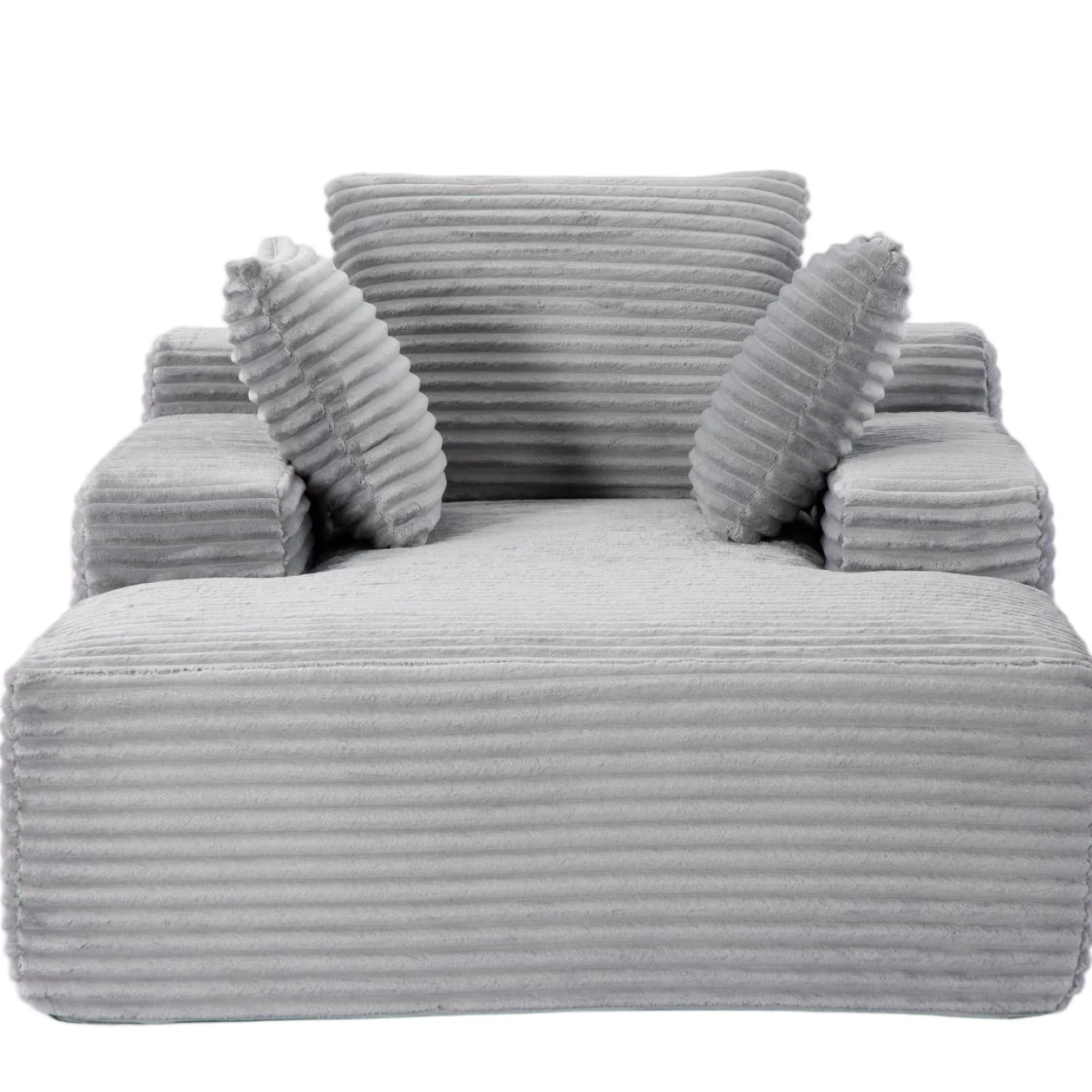 Oversized Chaise Lounge Chair Cozy Cloud Couch With 3 Throw Pillows And Wide Armrest - Image 3