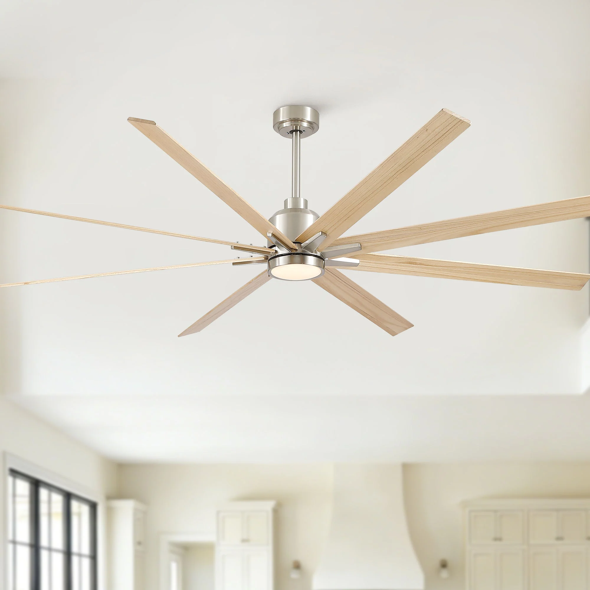 Oversized Large Ceiling Fan With Dimmable LED Light, 8 Blades, Remote Control - Image 12