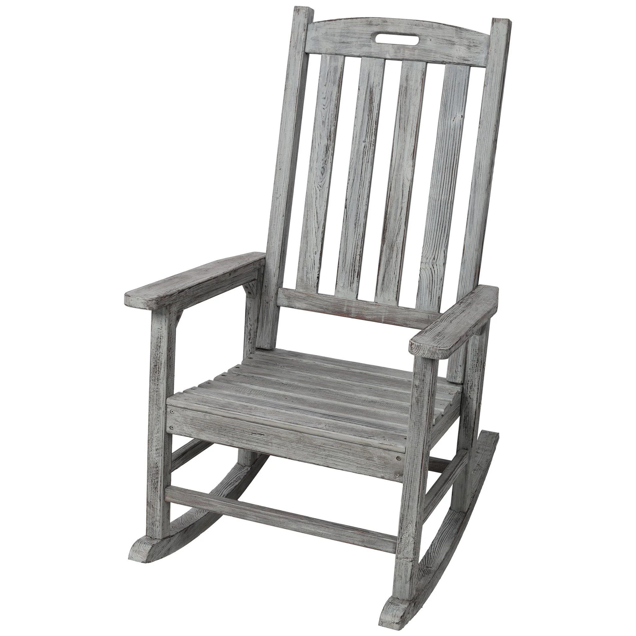 Oversized Porch Rocker Chair With Wide Seat And Tall Backrest - Image 4