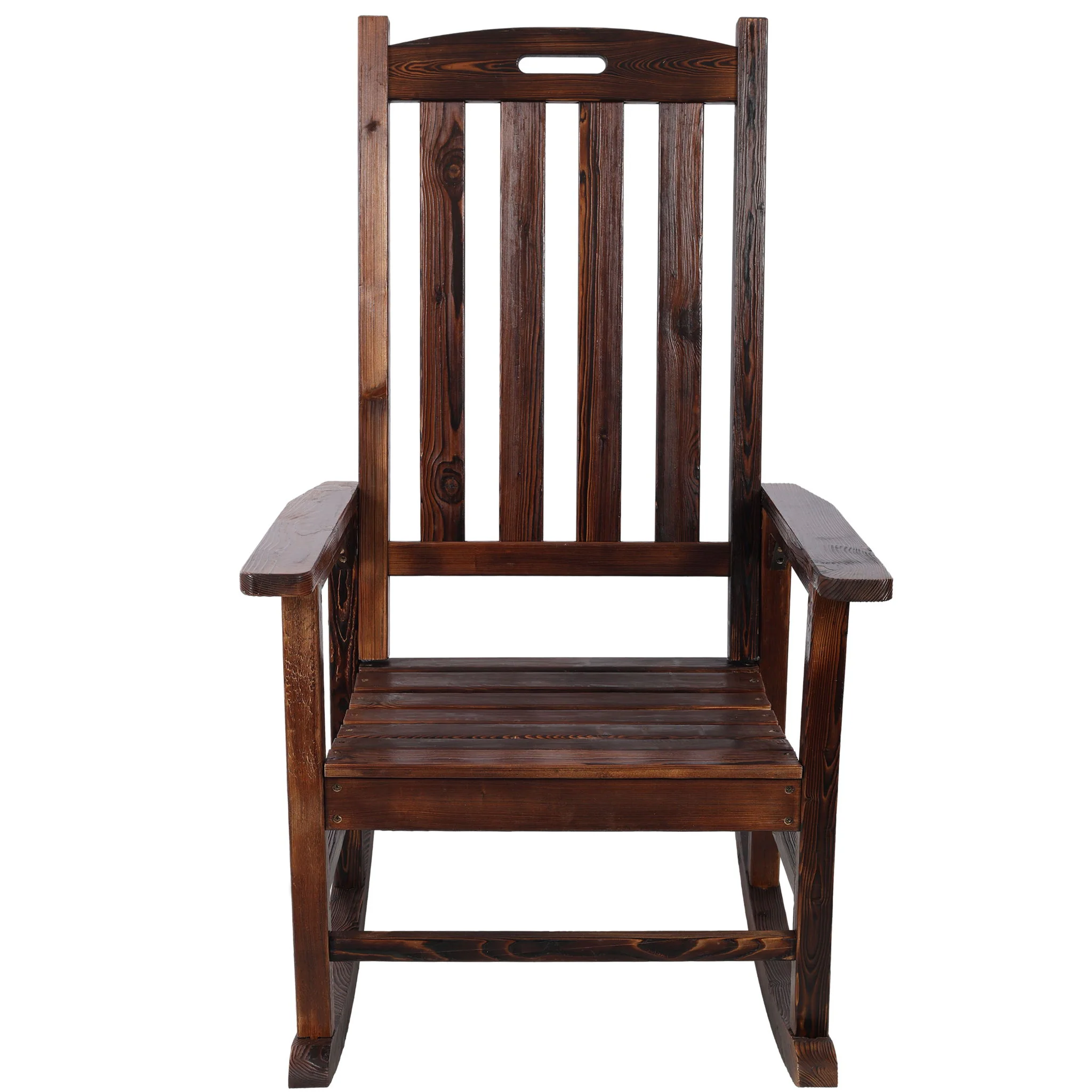 Oversized Porch Rocker Chair With Wide Seat And Tall Backrest - Image 9