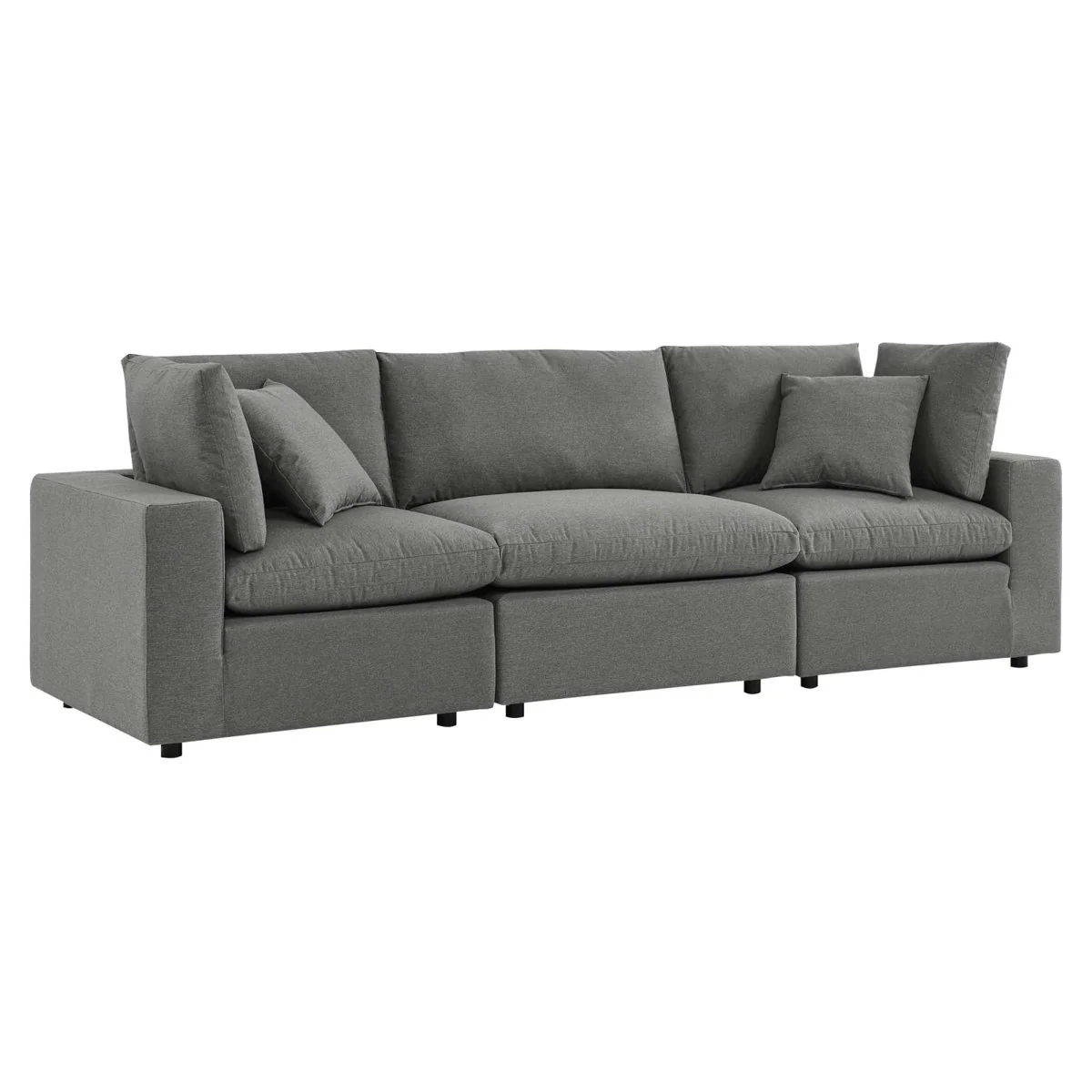 Overstuffed Outdoor Patio Sofa with Overstuffed Cushions and Aluminum Frame - Image 12