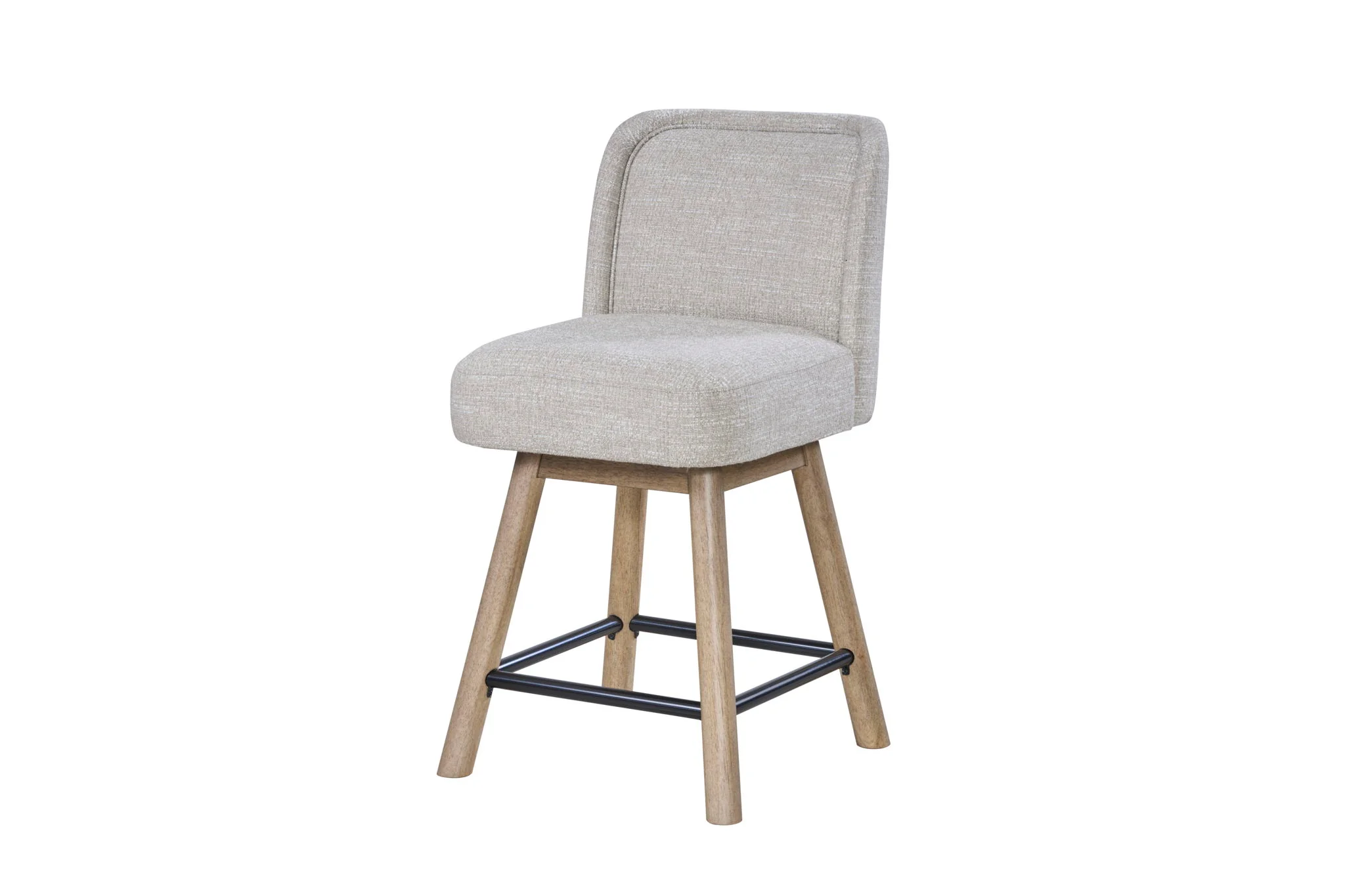 Pagosa - Counter Height Swivel Stool (Set of 2) - English Knotty Oak / Gray - Image 5