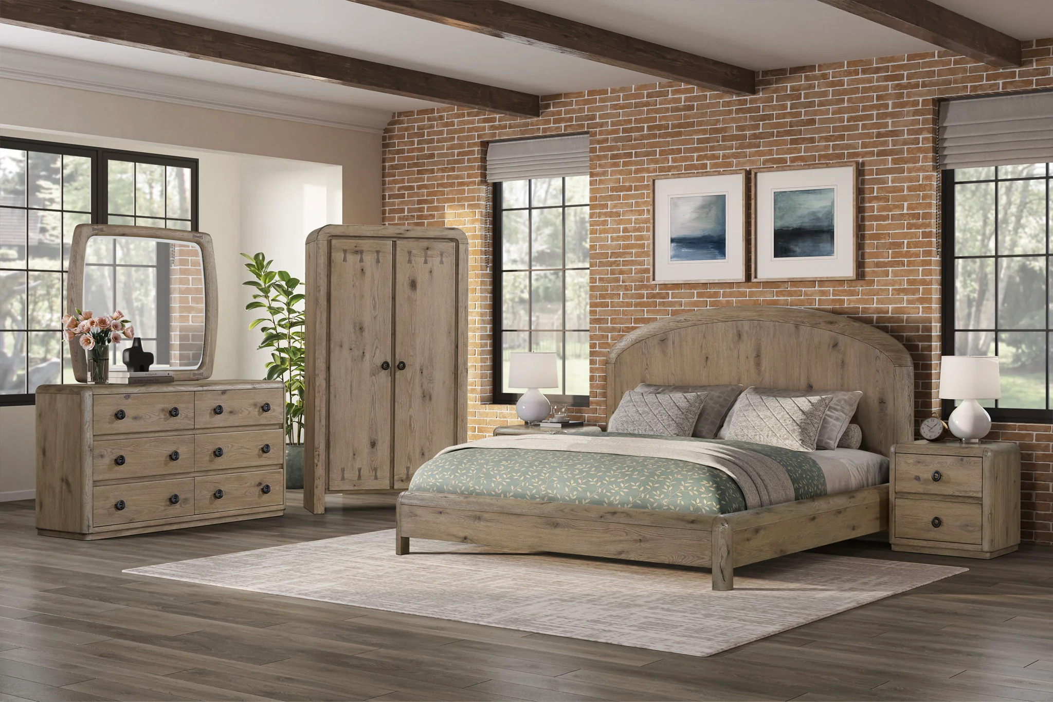 Pagosa - Large 2-Drawer Nightstand - English Knotty Oak - Image 2