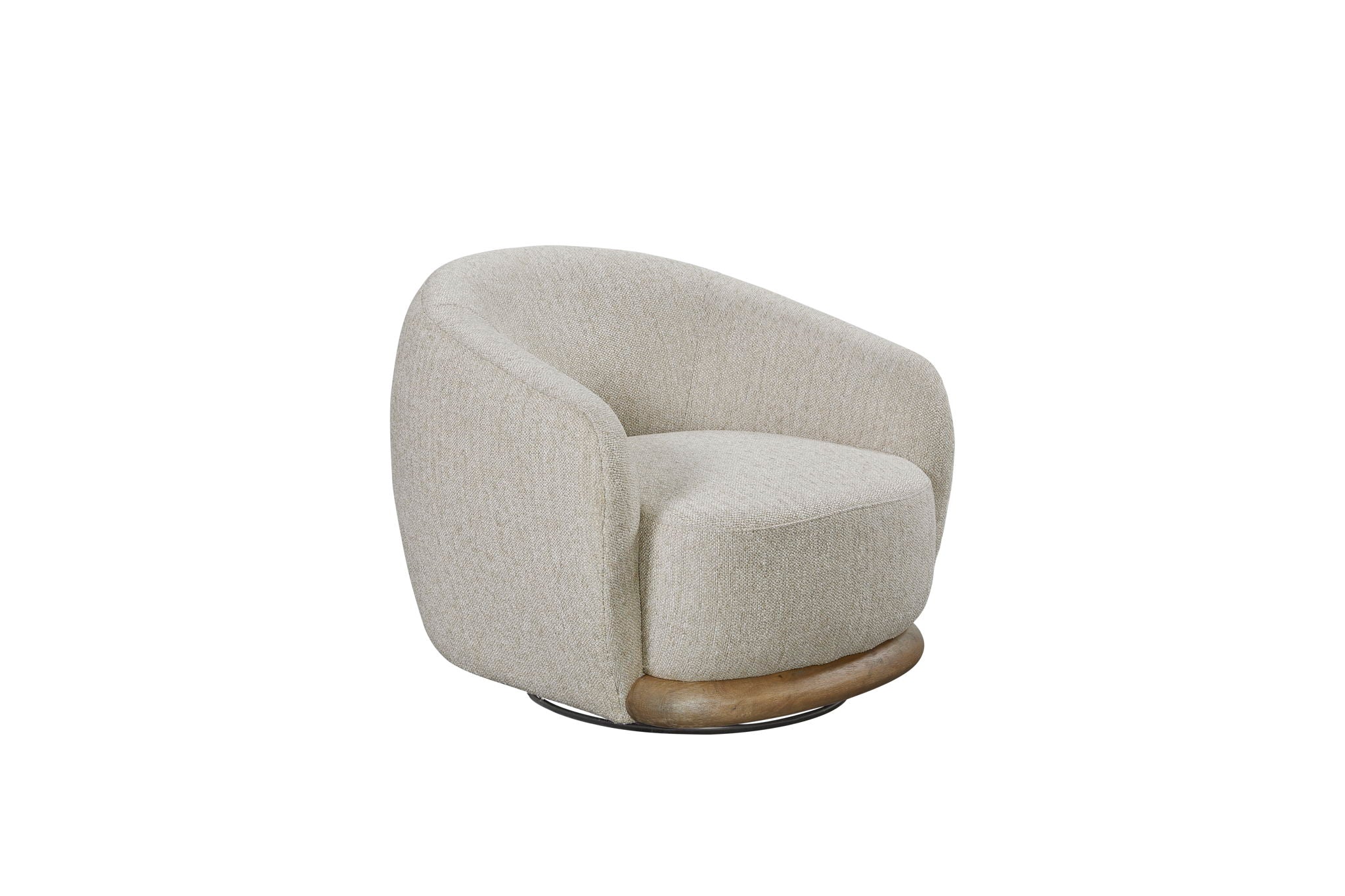 Pagosa - Swivel Wood Base Chair - Amazon Feather - Image 4