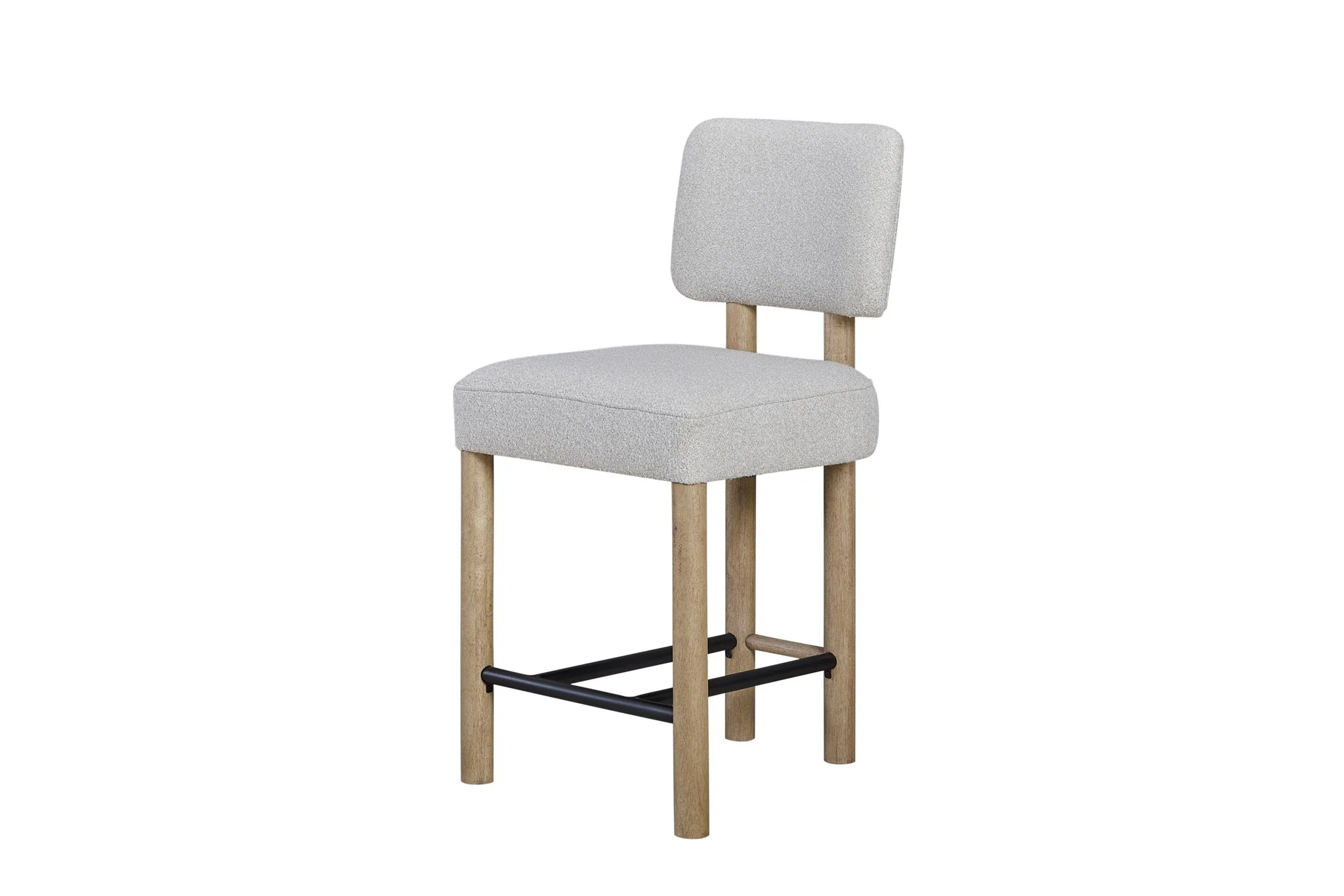 Pagosa - Upholstered Counter Height Stool (Set of 2) - English Knotty Oak / Gray - Image 4