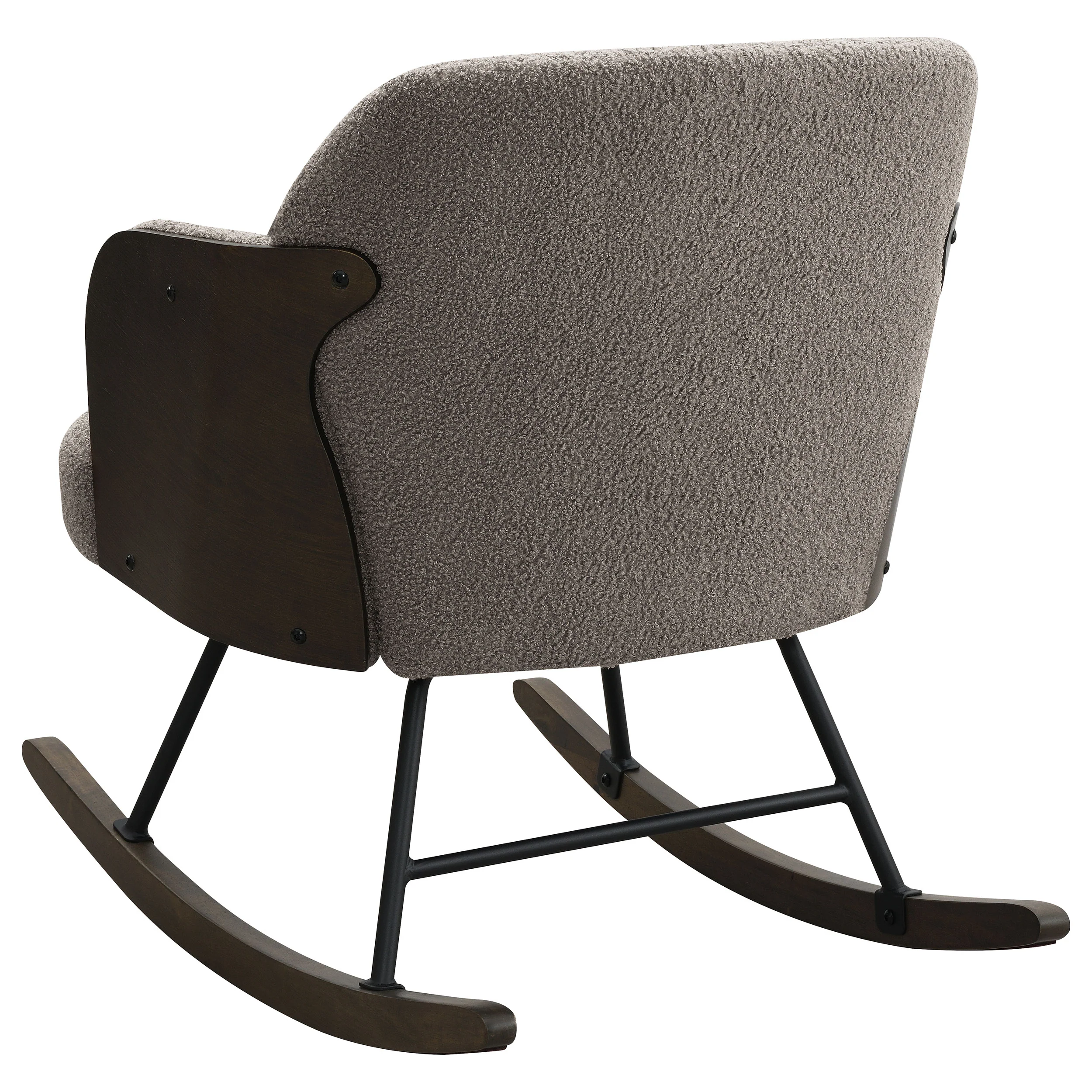 Paige Boucle Upholstered Mid Back Rocking Chair Taupe - Image 6