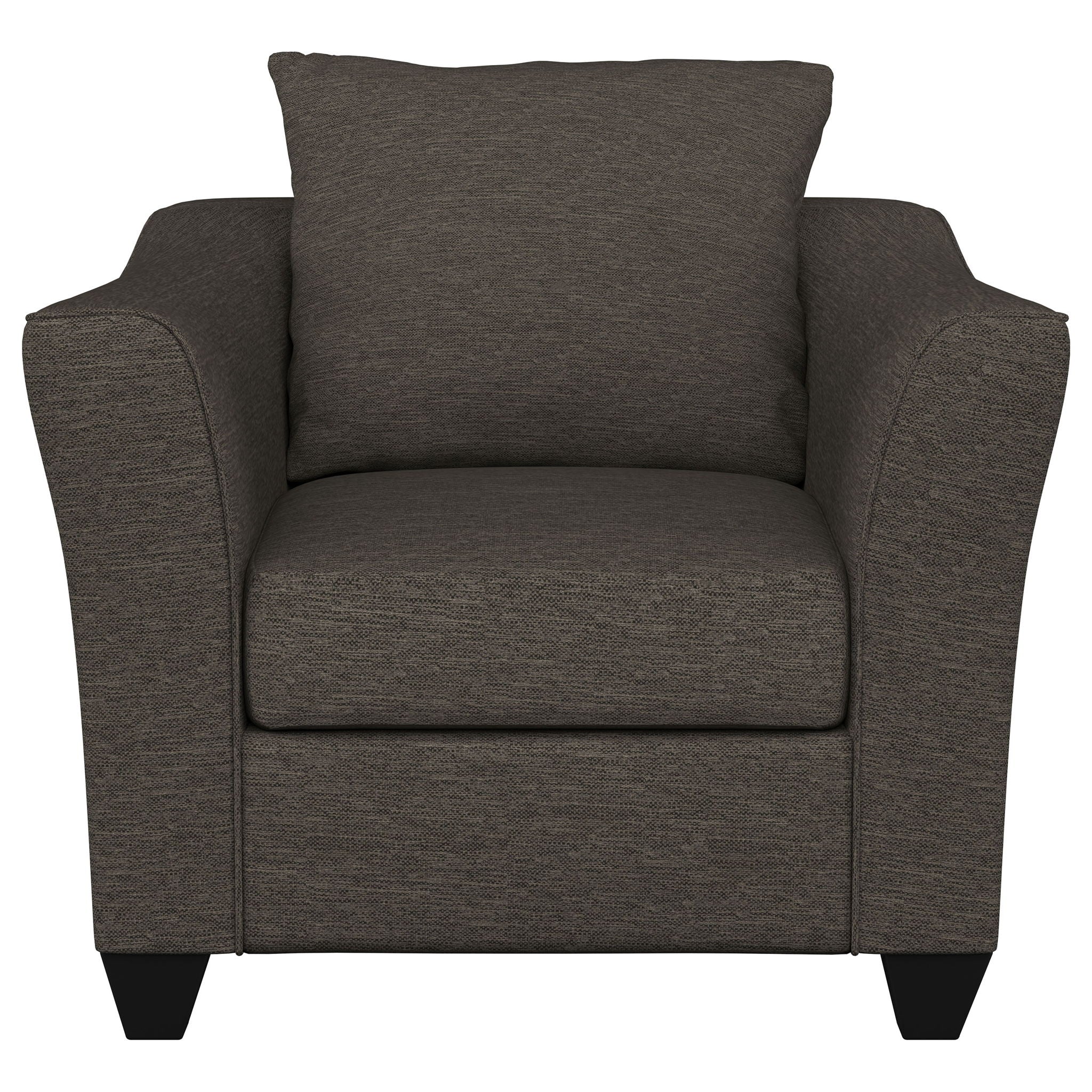 Paige - Flared Arm Chair - Charcoal Gray - Image 2