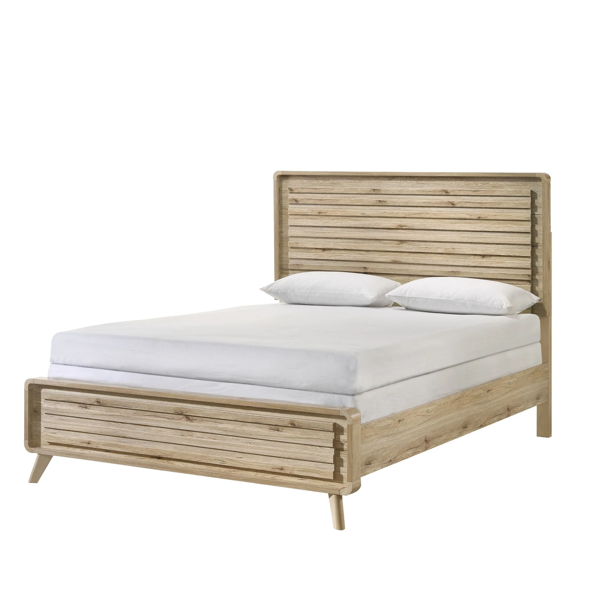 Panel Bed With Slatted Headboard And Footboard - Image 4