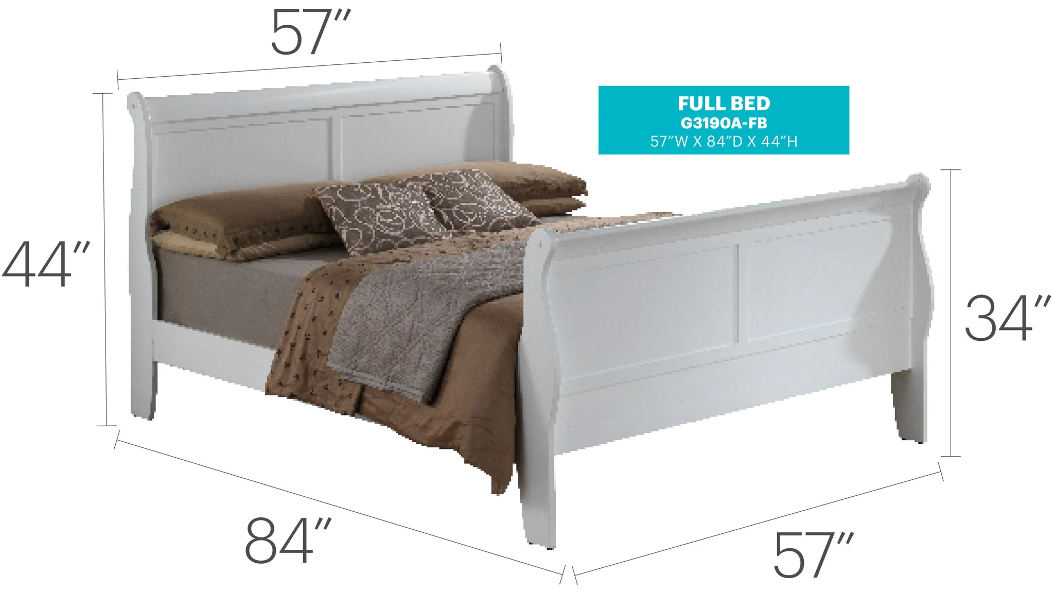 Panel Sleigh Bed - Image 59