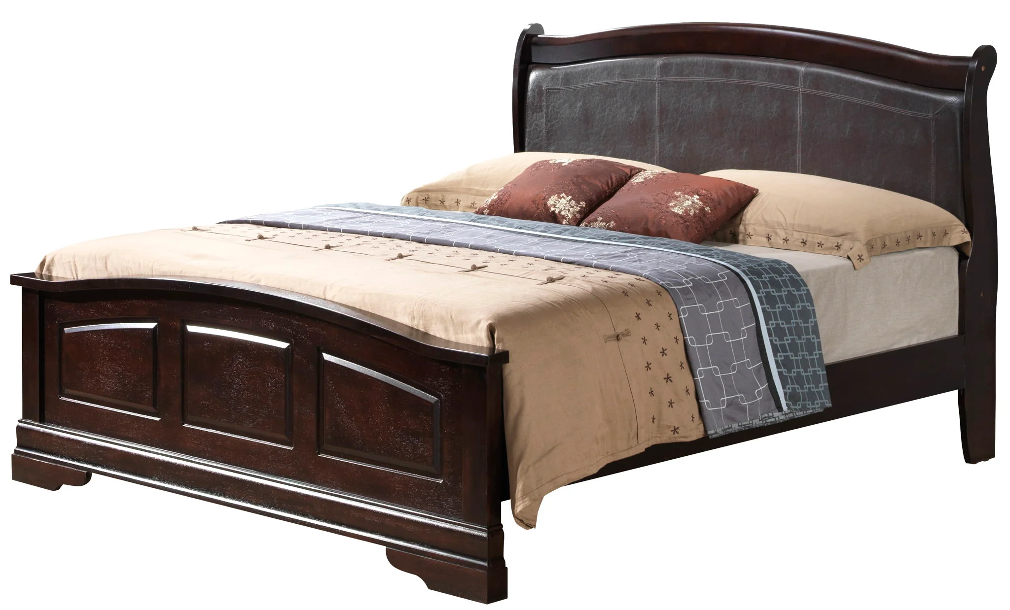 Panel Sleigh Bed Elegantly Crafted - Image 5