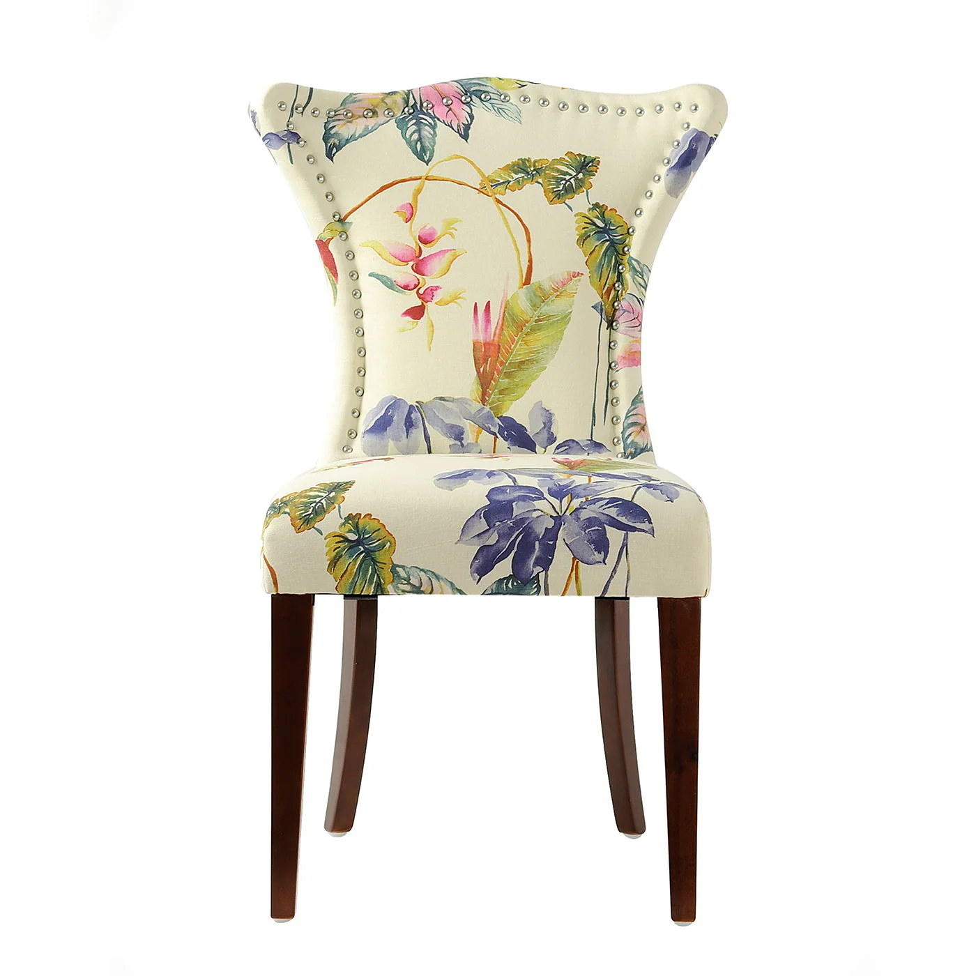 Paradise - Upholstered Accent Chair Printed On - Off-White Floral - Image 8