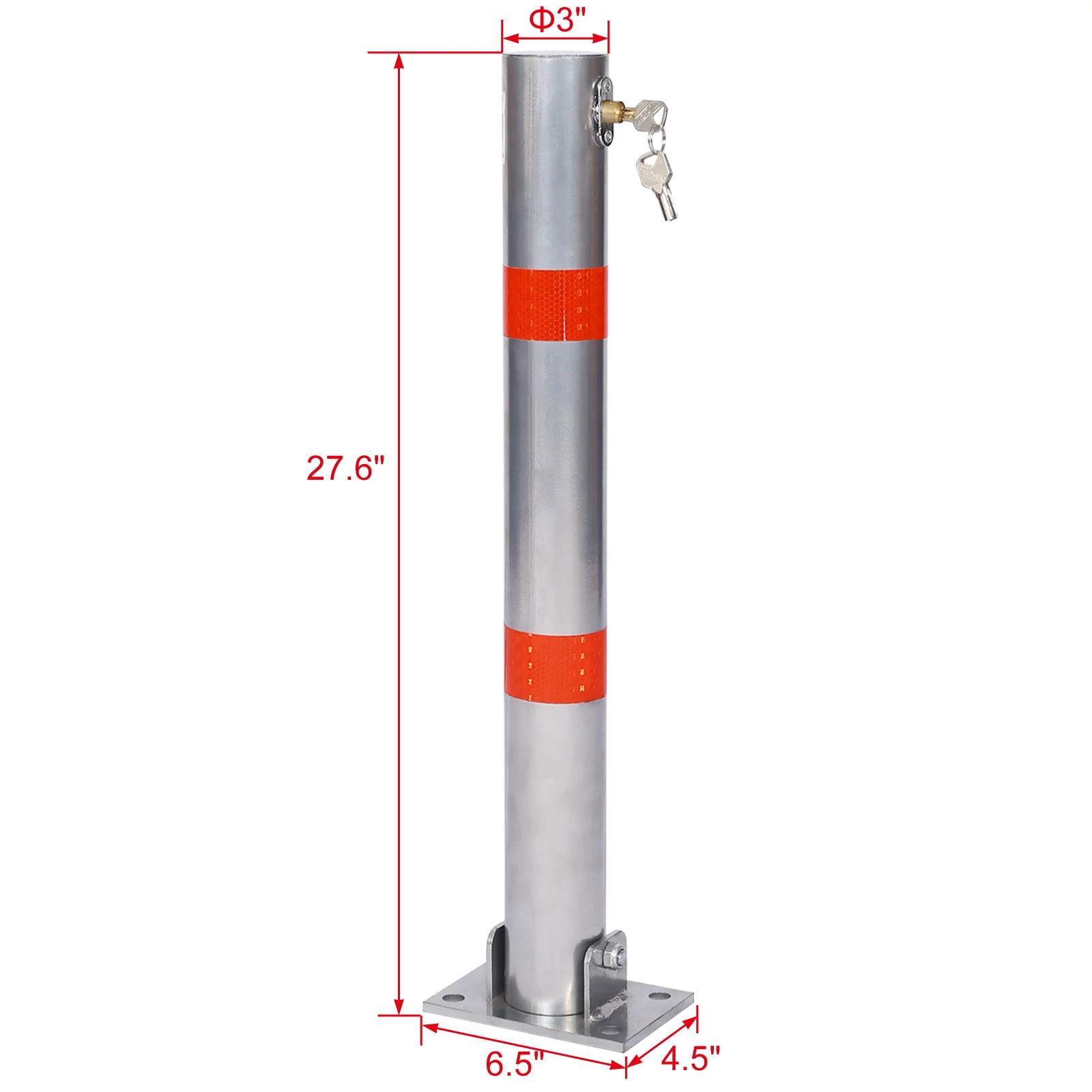 Parking Bollard Pole Barrier With Lock For Car Parking Protection - Image 8