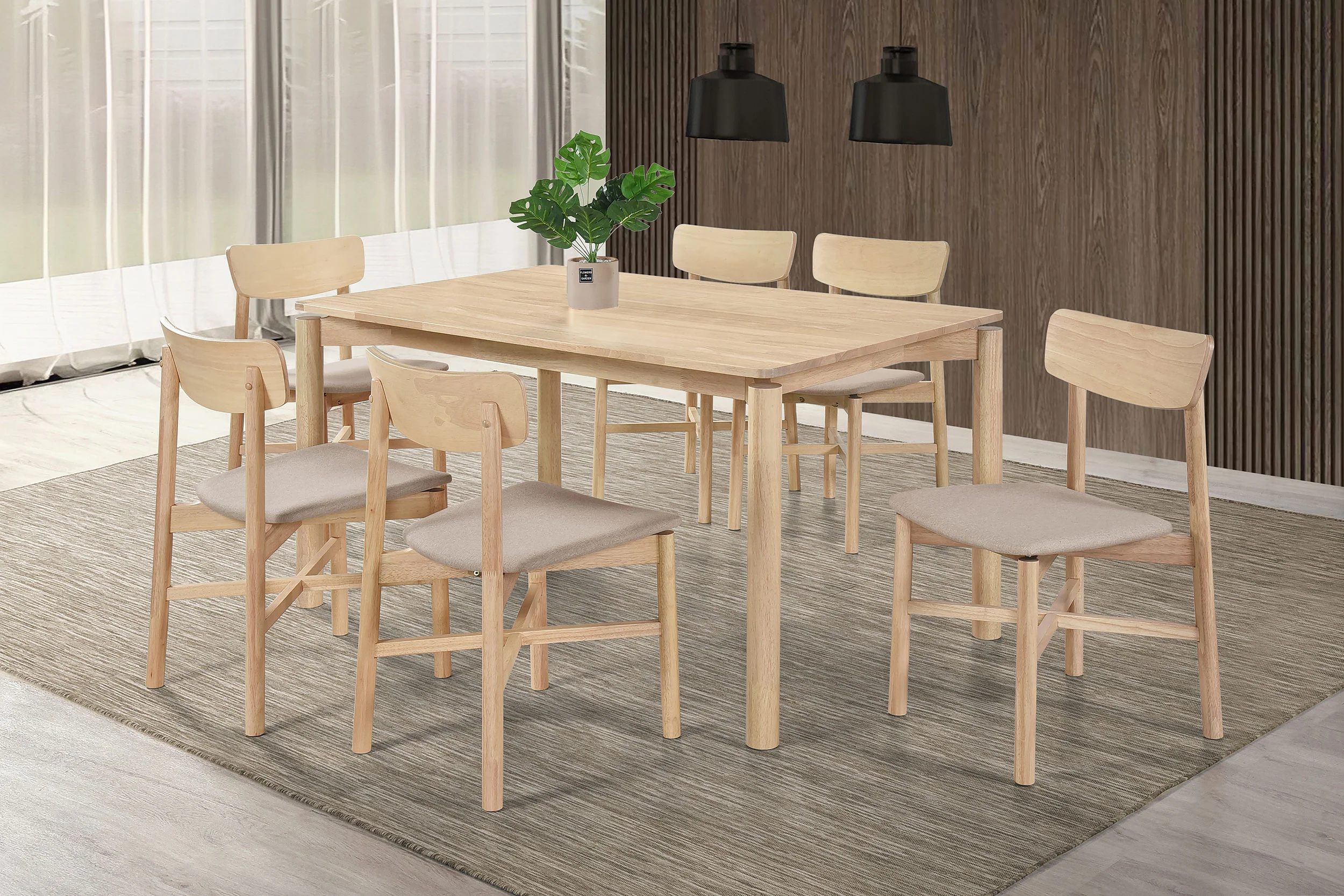 Parkridge 59-inch Rectangular Dining Table White Washed - Image 8