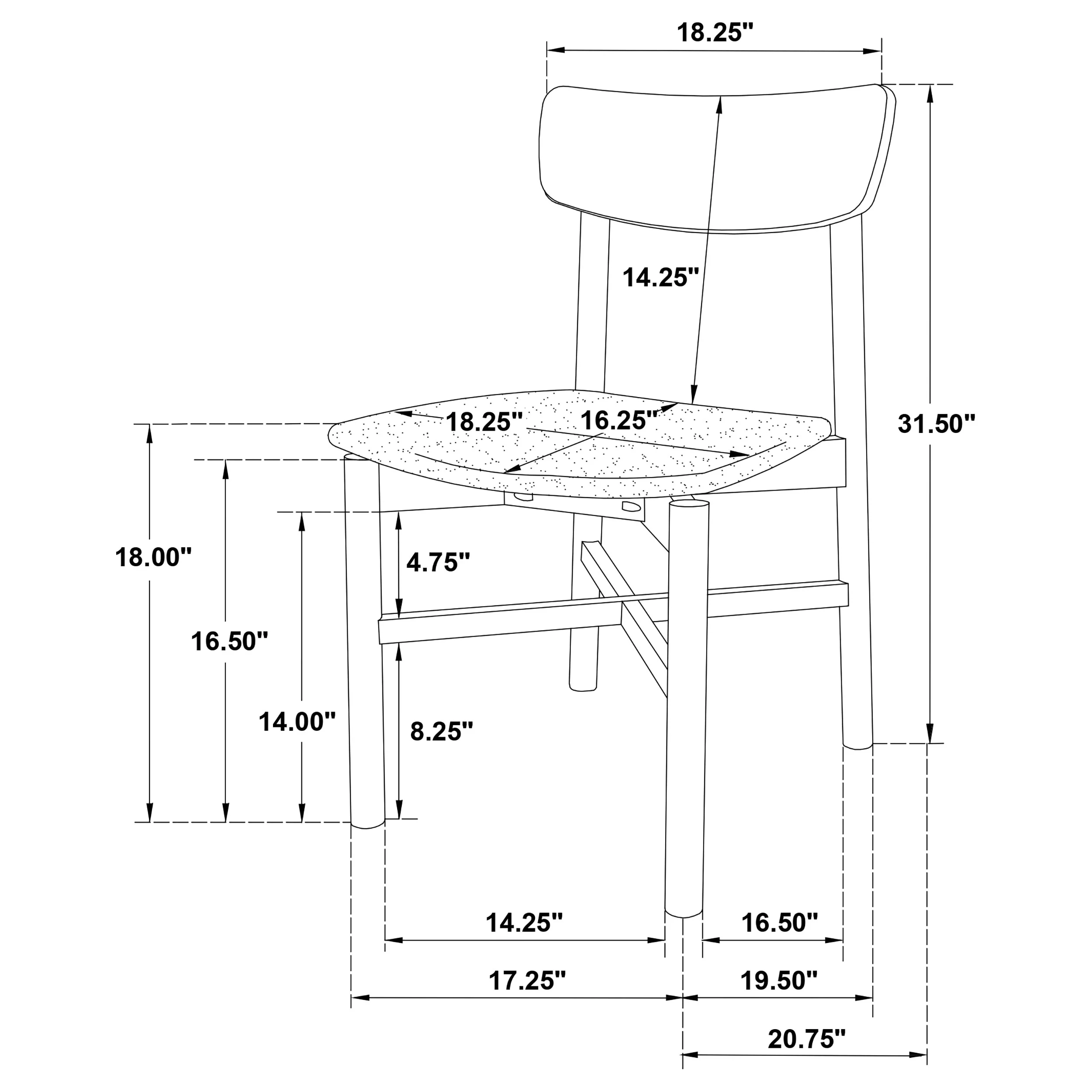 Parkridge Dining Side Chair White Washed (Set of 2) - Image 11