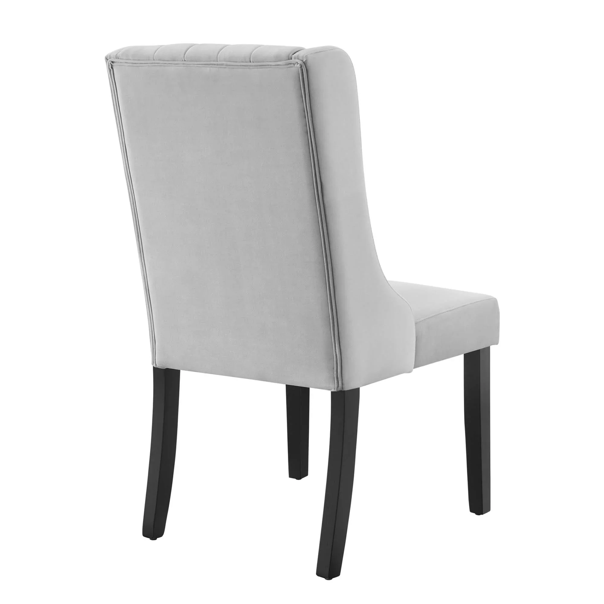 Parsons Performance Velvet Dining Side Chairs Set of 2 – Light Gray 39 Inch - Image 4