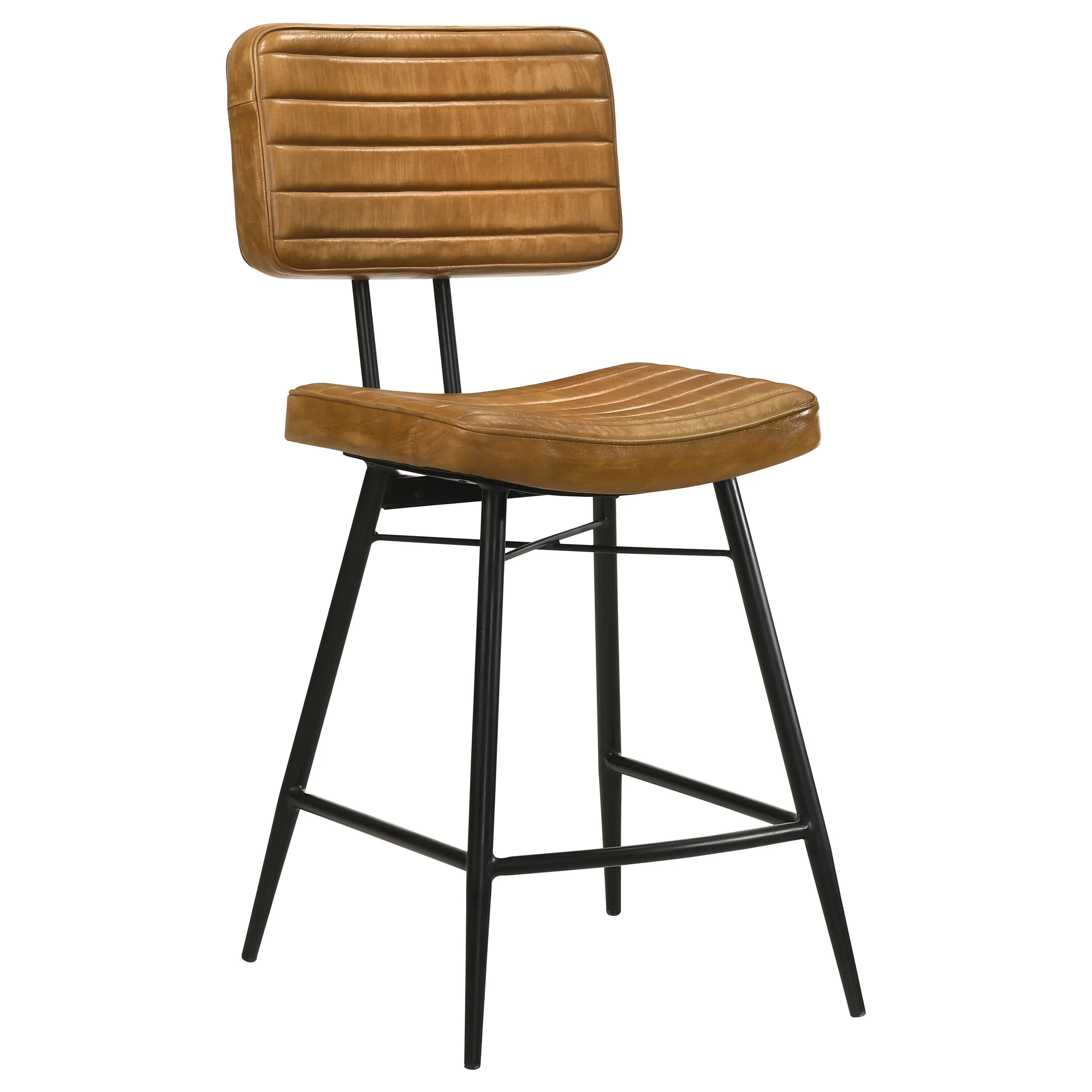 Partridge Leather Counter Chair - Antique Camel (Set of 2) - Image 2
