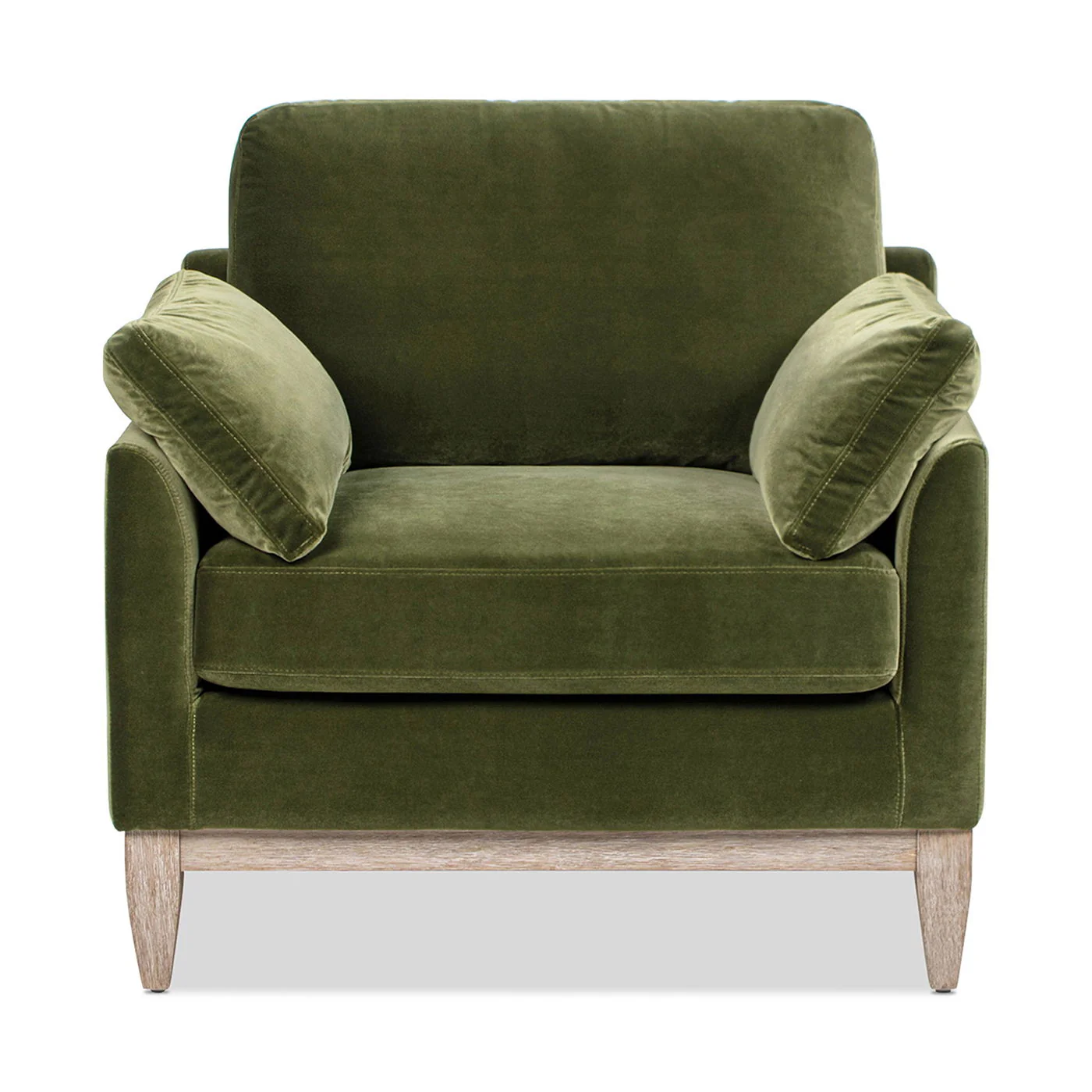 Pasadena - Wide Modern Farmhouse Accent Arm Chair - Olive Green - Image 6