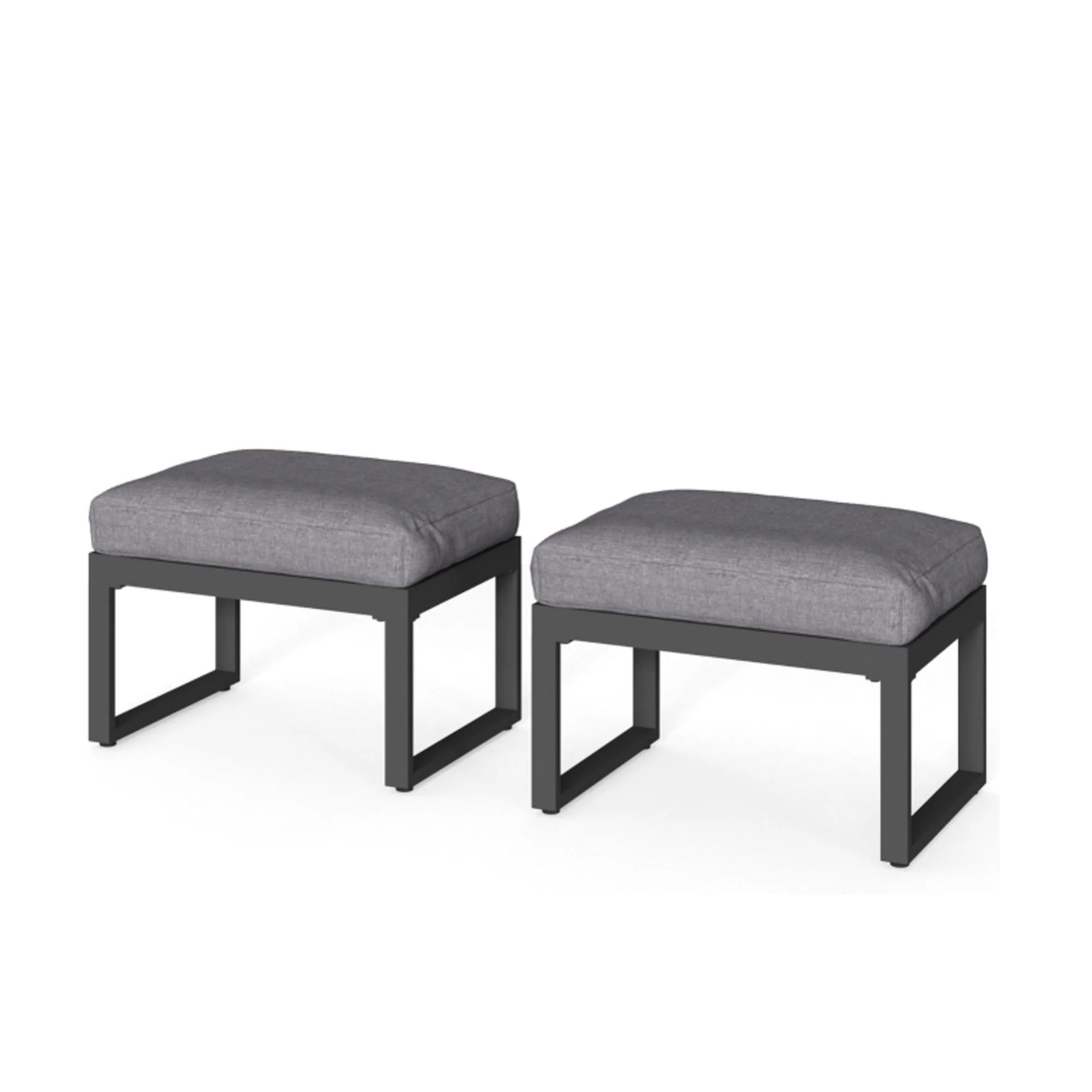 Patio All-Weather Ottomans With Thick Cushions (Set of 2) - Image 16