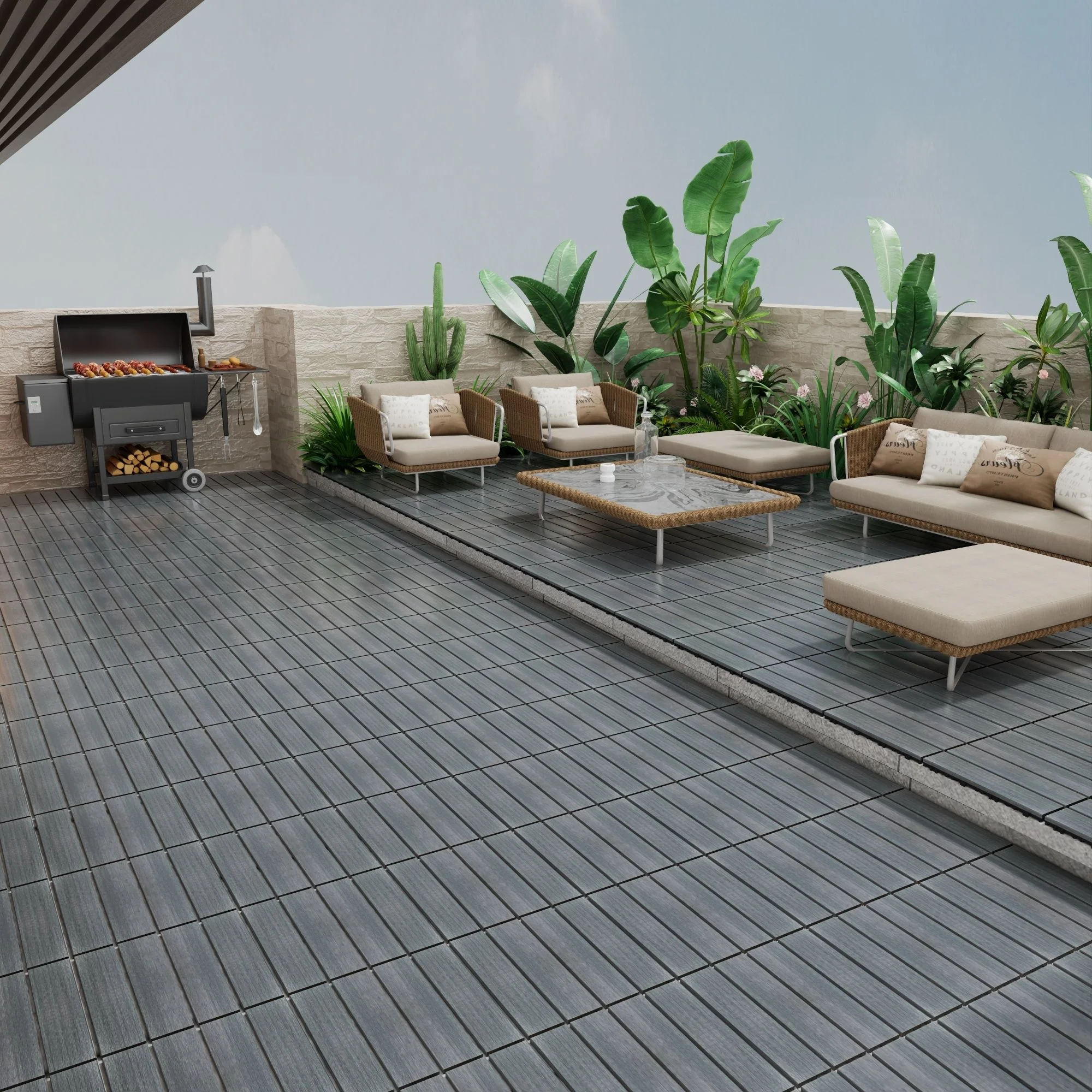 Patio Deck Tiles, Pack Of 22 - Image 14