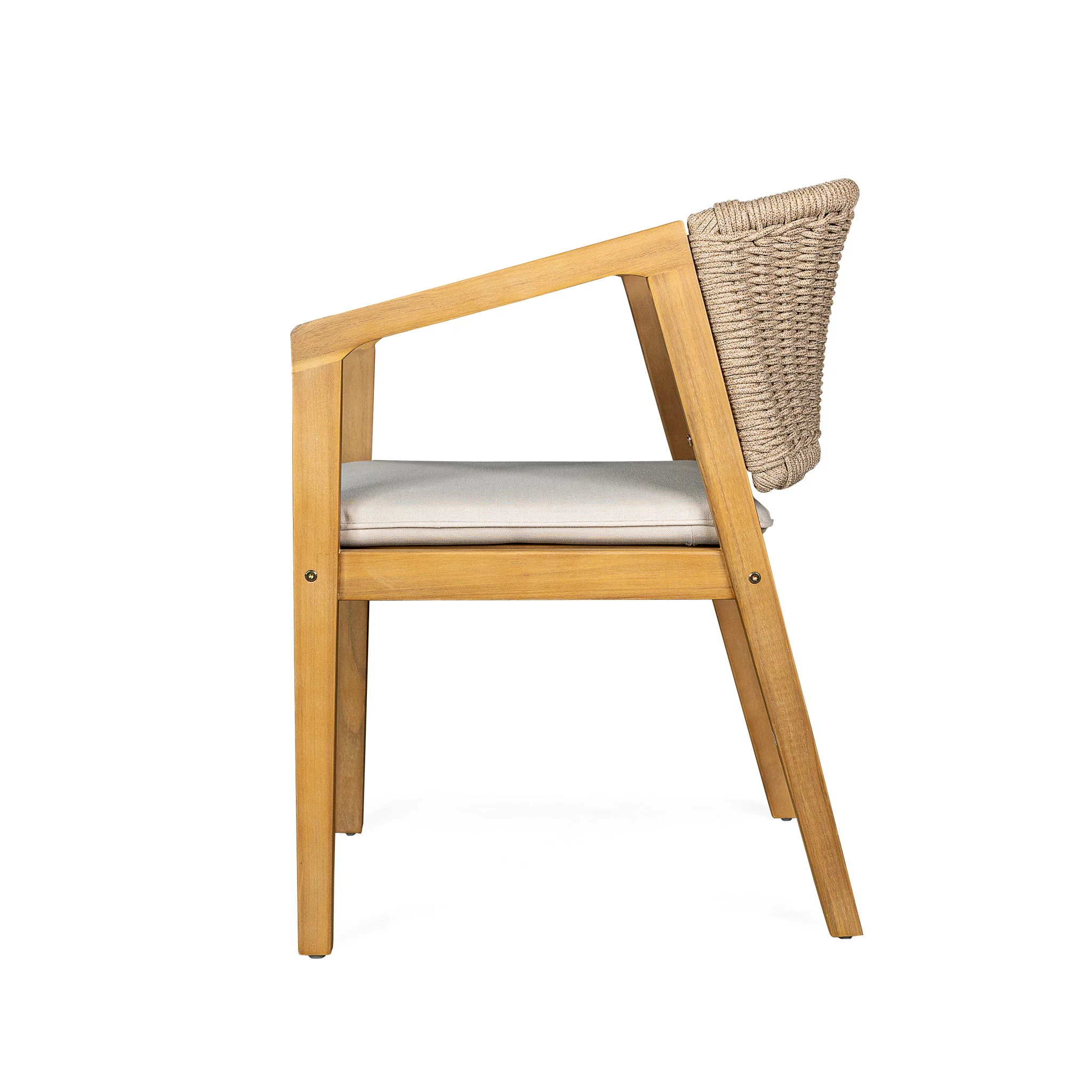 Patio Dining Chair (Set of 2) - Light Teak - Image 7