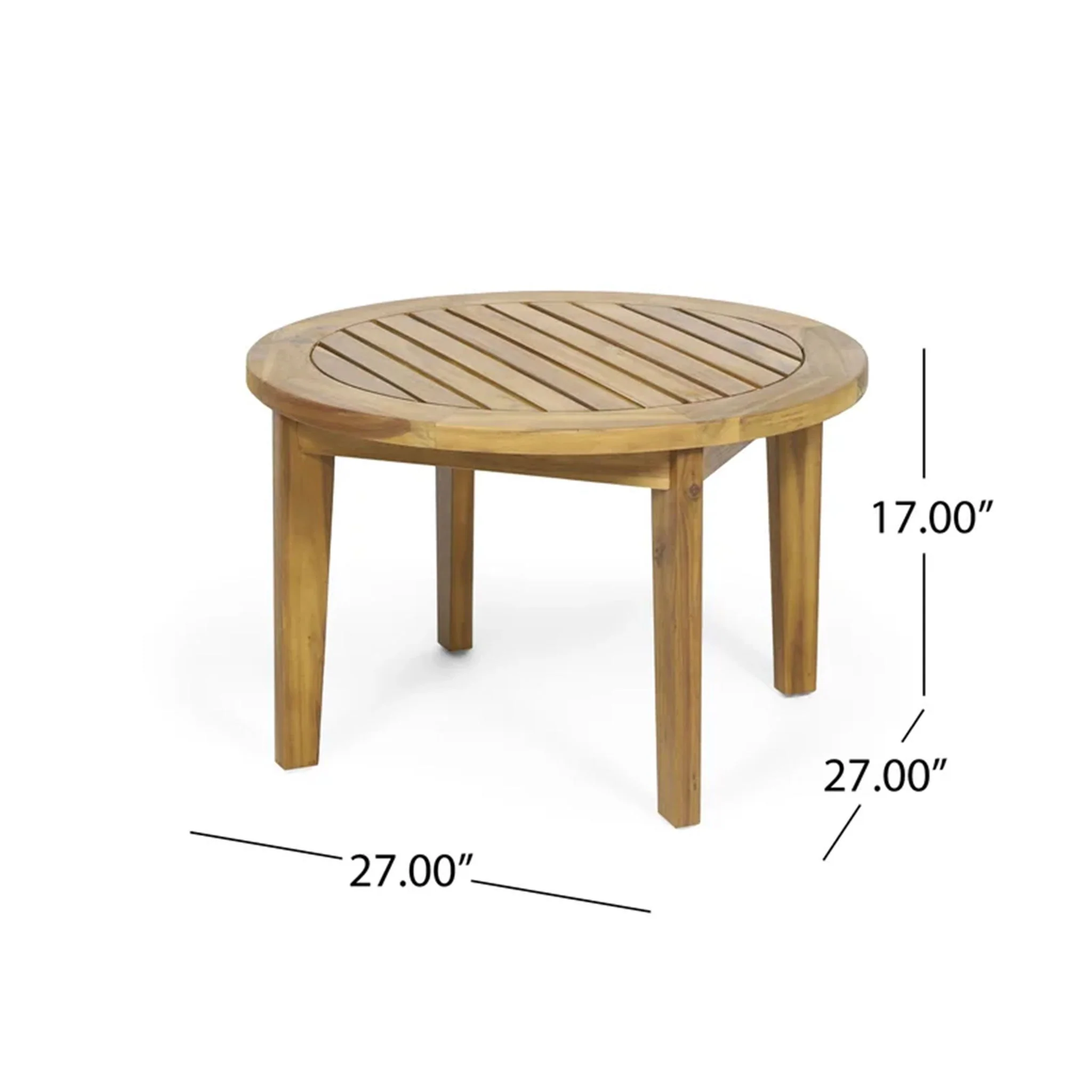 Patio Furniture Set, Outdoor Acacia Wood Patio Club Chair With Table - Image 10