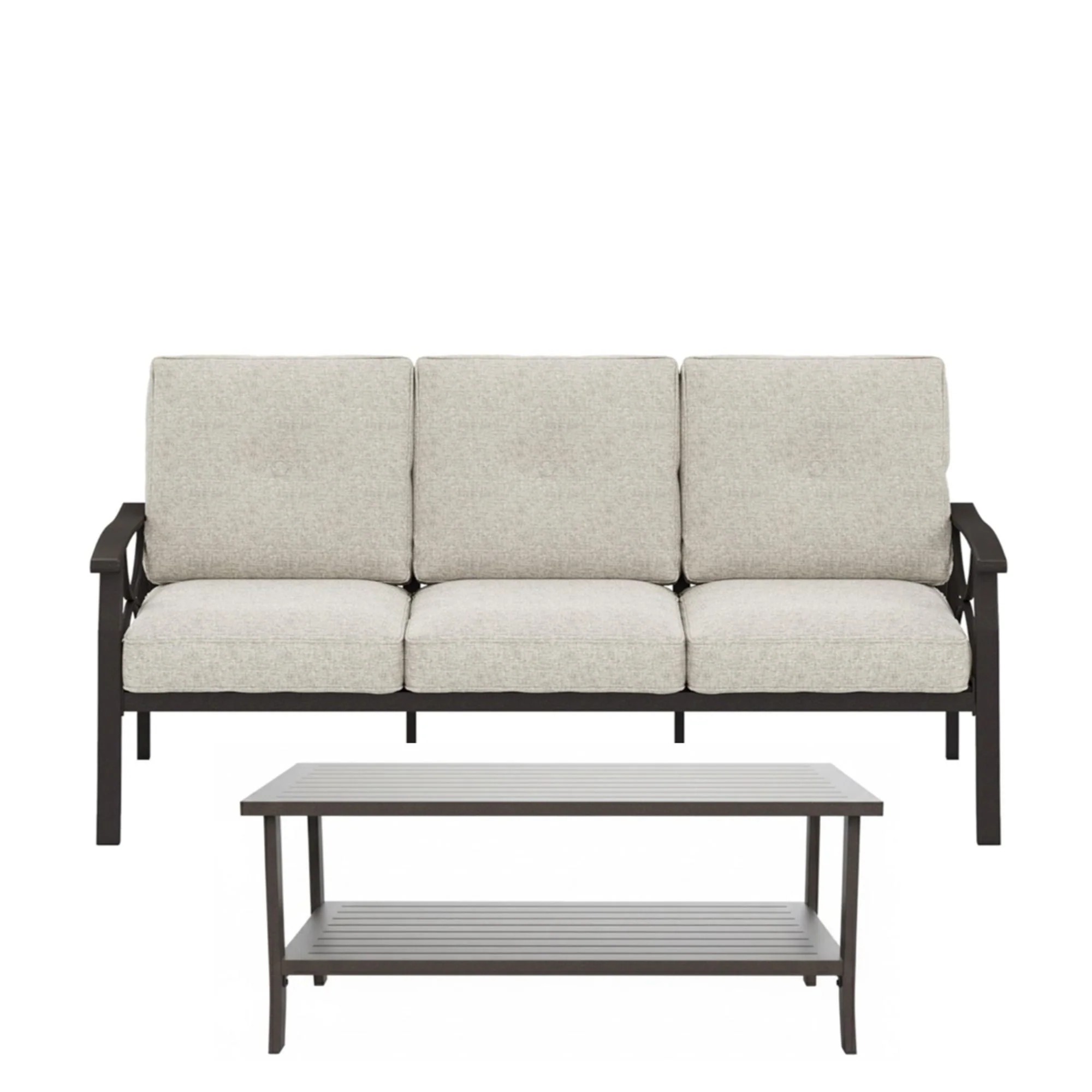 Patio Furniture Set With Coffee Table And Cushions For Backyard - Image 162