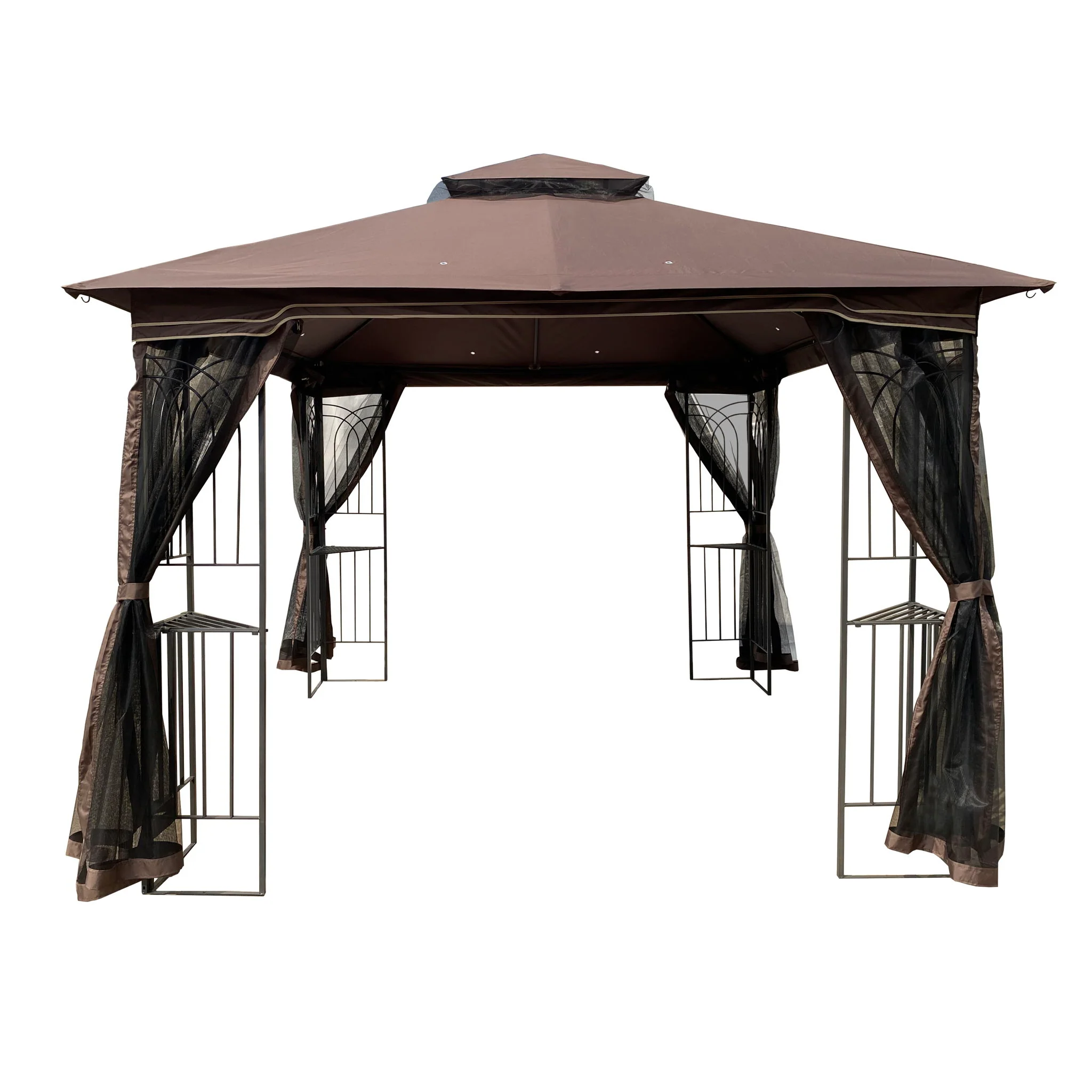Patio Gazebo Tent With Ventilated Double Roof And Mosquito Net - Image 25