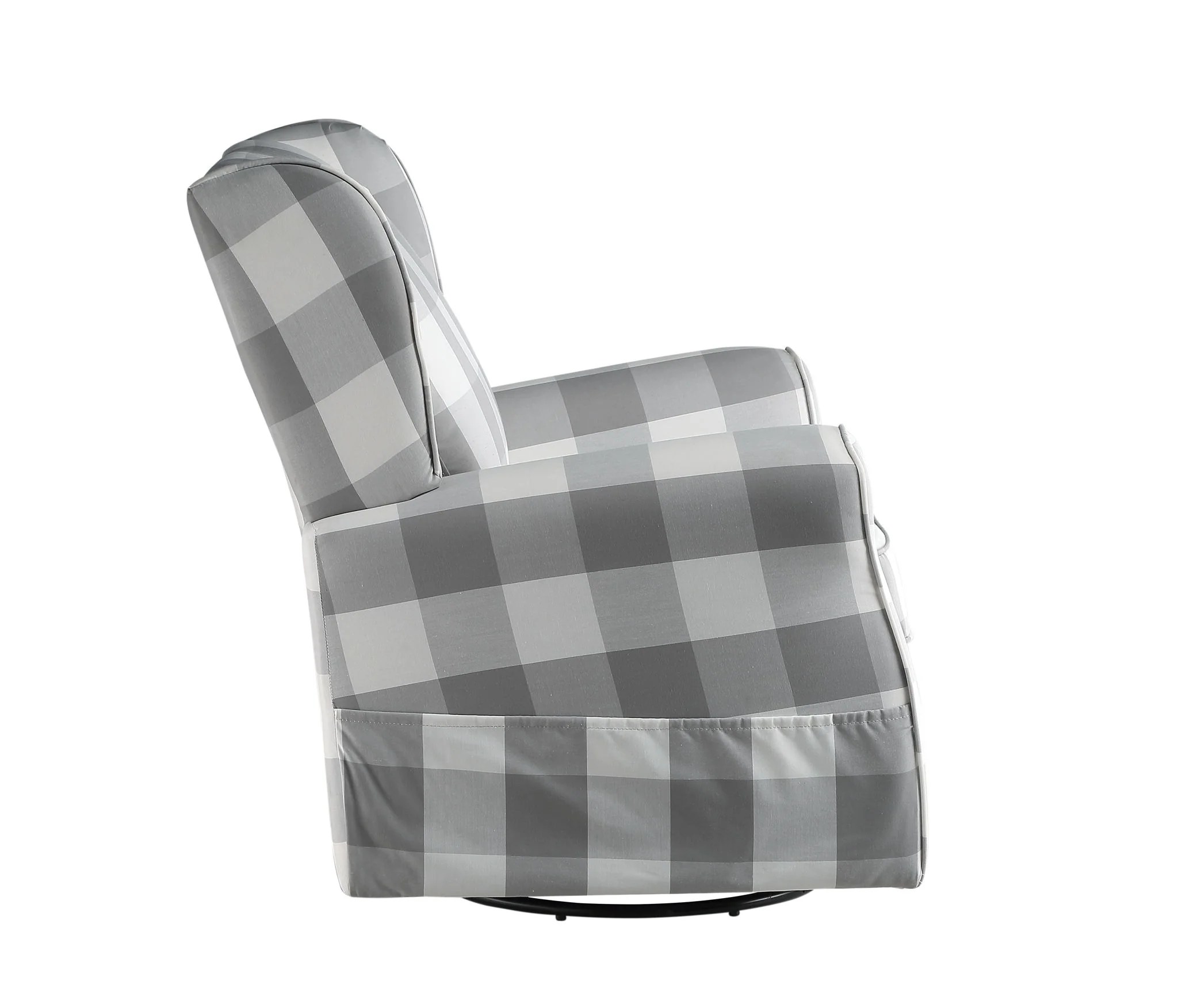 Patli - Glider Chair With Swivel - Gray / White - Image 2