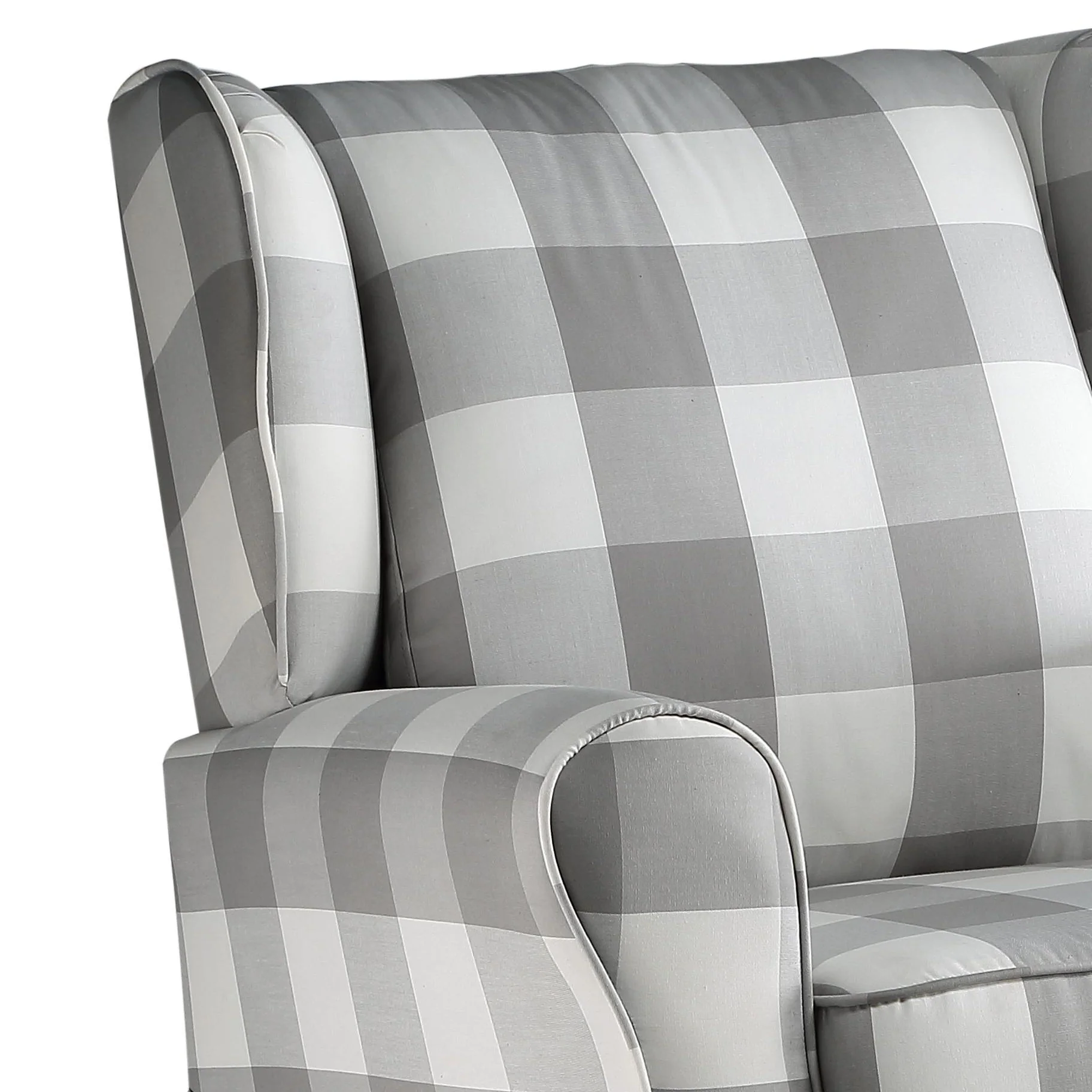 Patli - Glider Chair With Swivel - Gray / White - Image 3