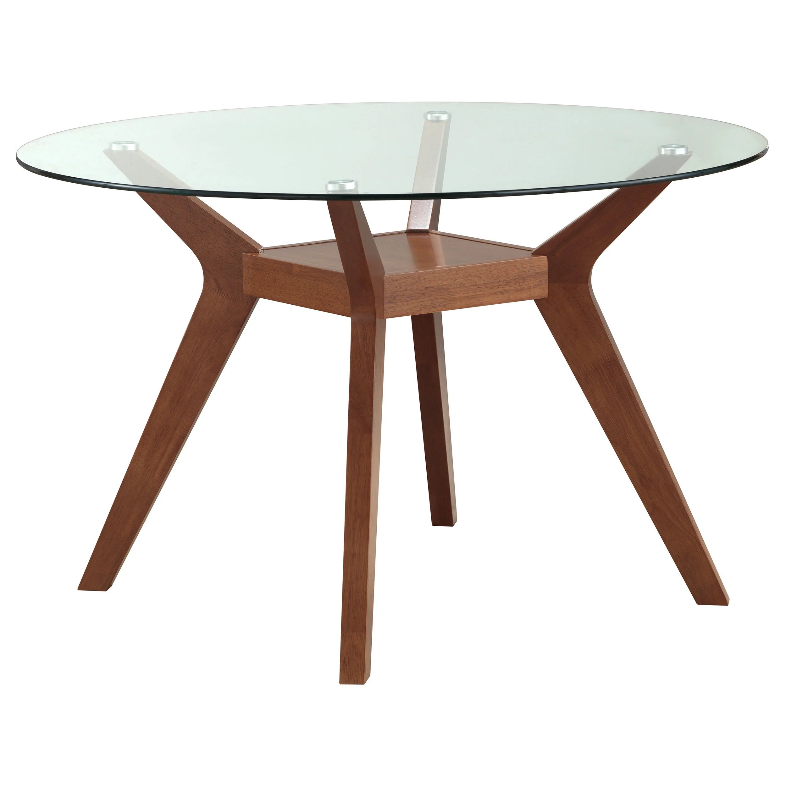 Paxton 5-Piece Round Glass Top Dining Table Set Brown - Image 5