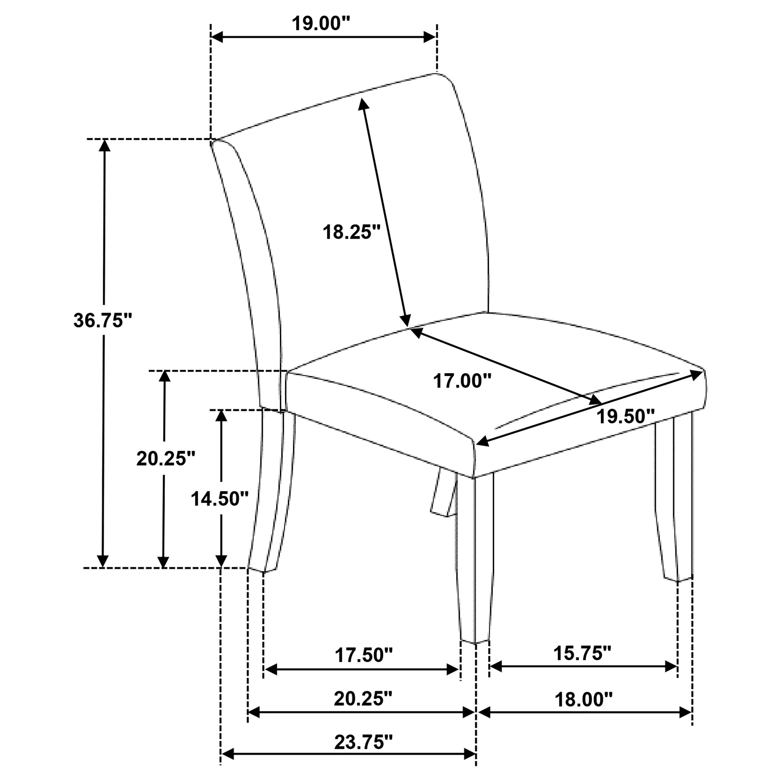 Paxton Upholstered Dining Side Chair Grey, Set of 2 - Image 12