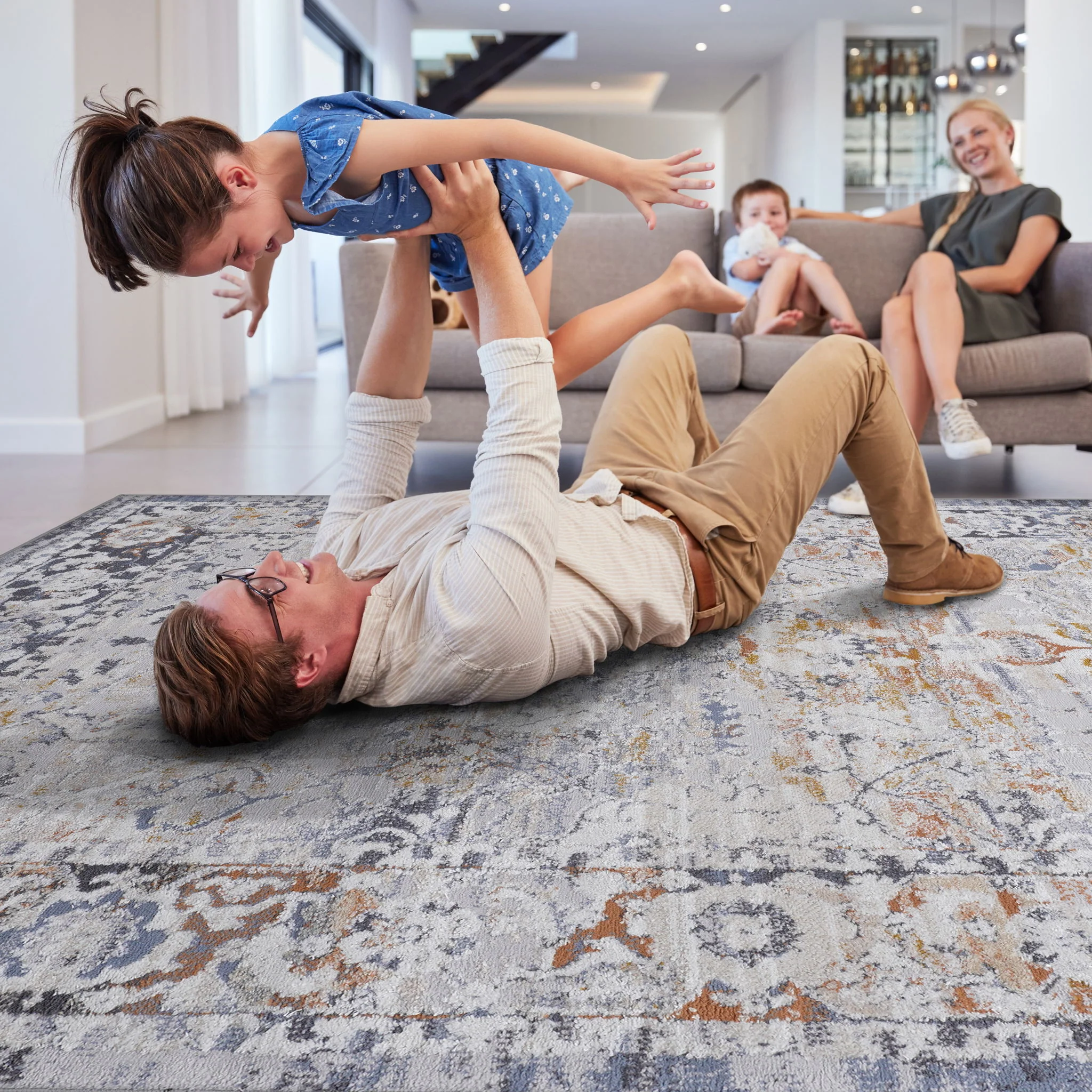 Payas - 2' X 8' Traditional Runner Rug - Ivory / Gray - Image 4