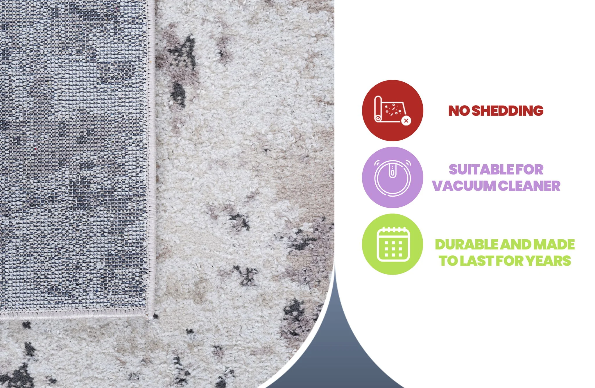 Payas - 6' X 9' Abstract Area Rug - Cream / Brown - Image 3