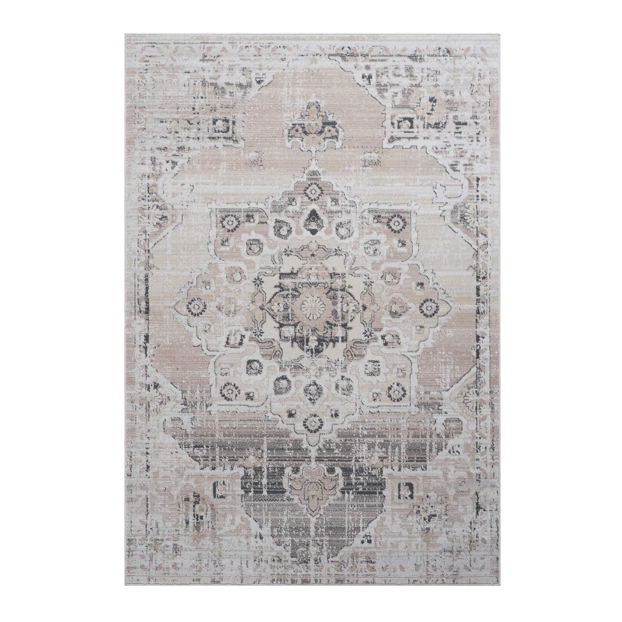 Payas - 8' X 10' Medallion Area Rug - Cream / Beige - Image 6